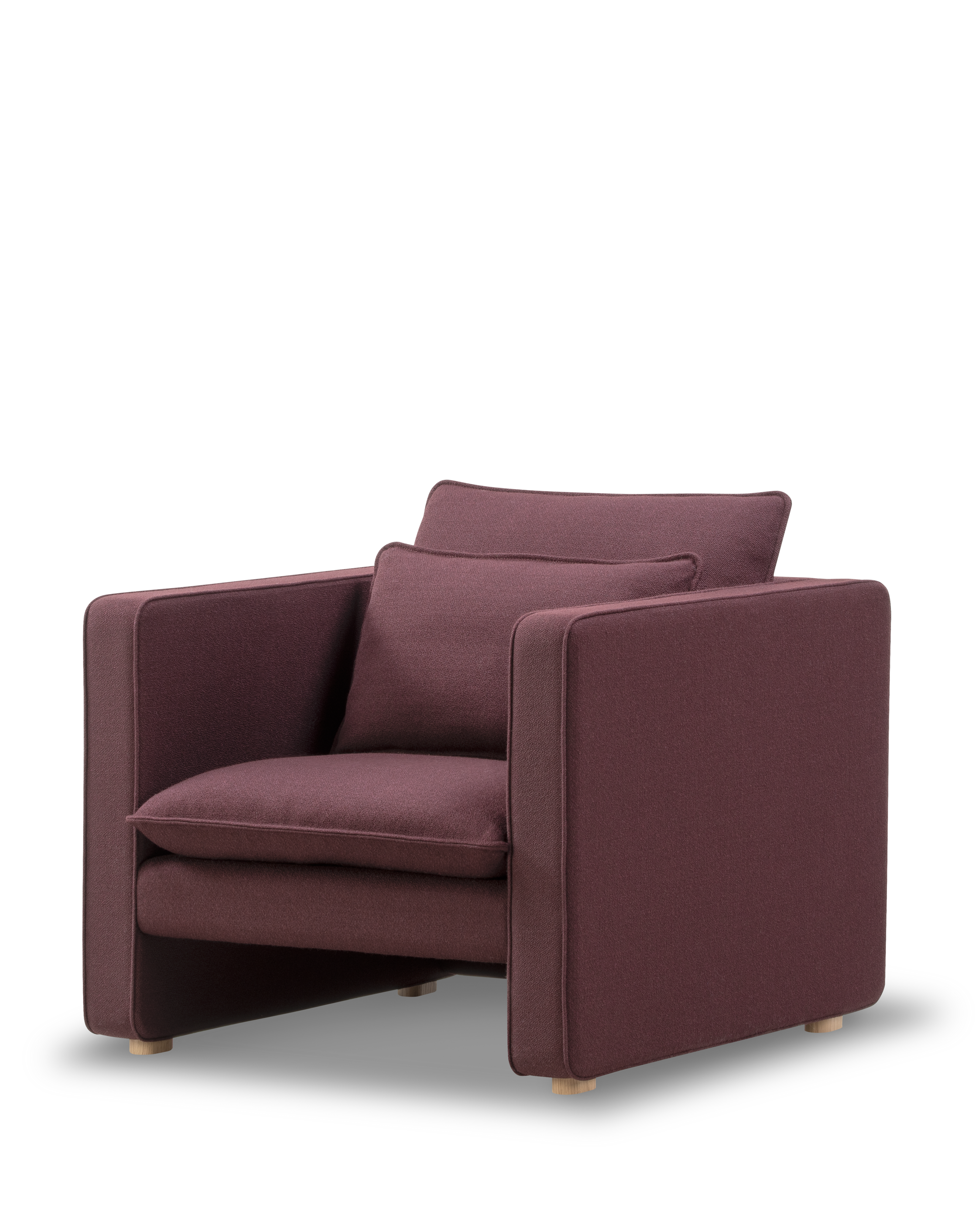 Jota Lounge Chair - Vidar 693 / Oak Light Oil (with decorative cushion in Vidar 693)