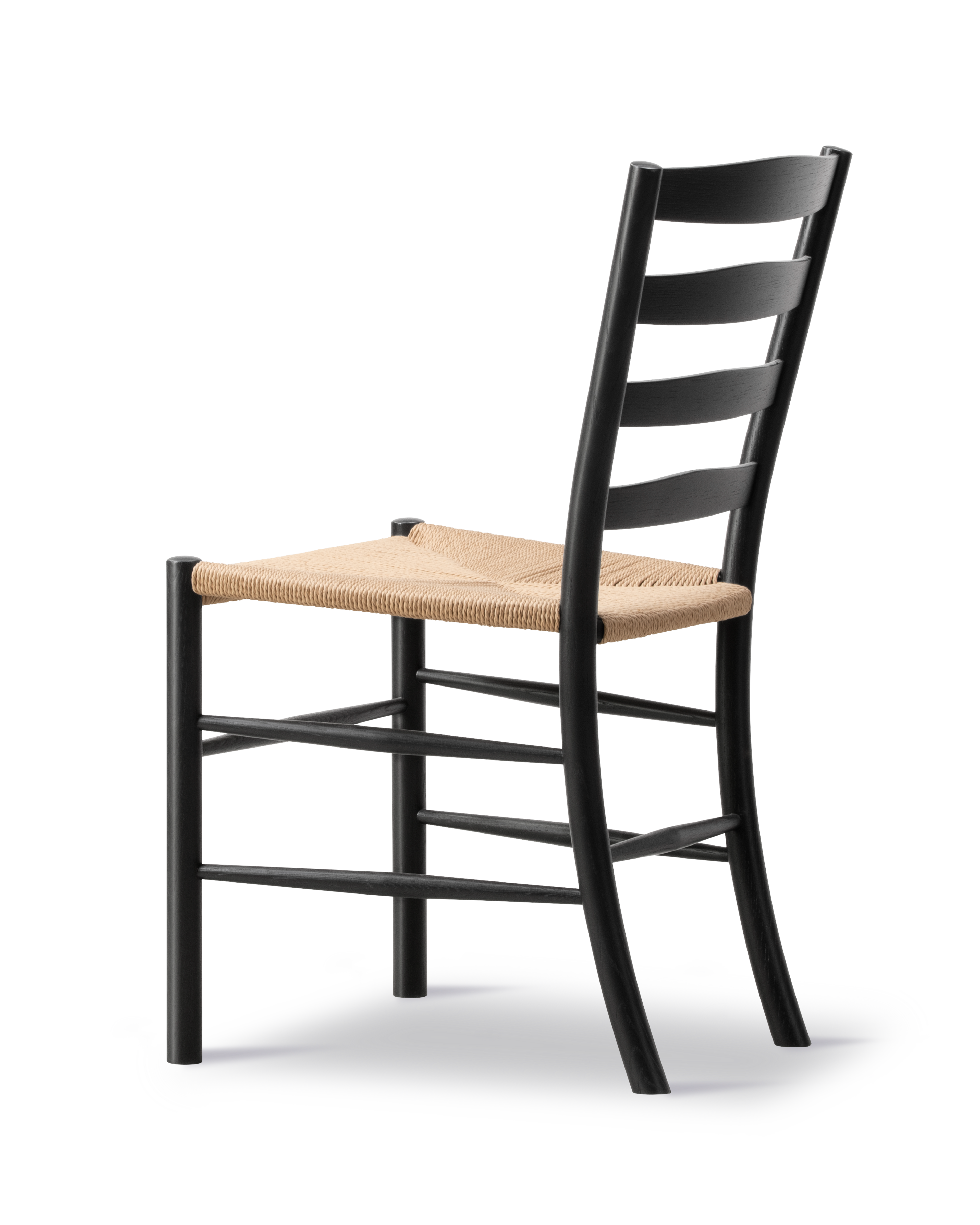 Klint Chair - Naturfarvet flet / Sortlakeret eg