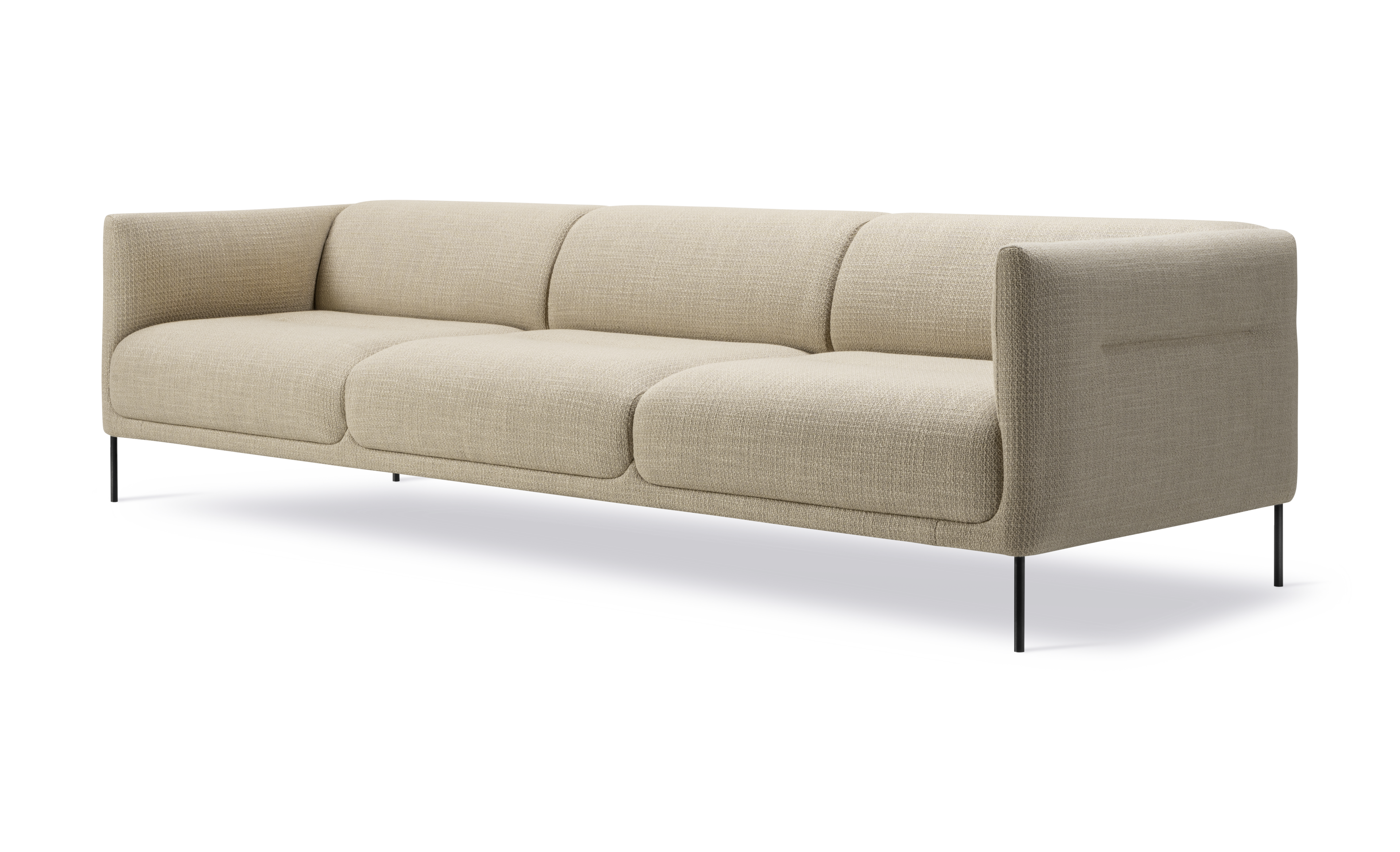 Konami 3 seater Sofa - Loop 42 / Black steel