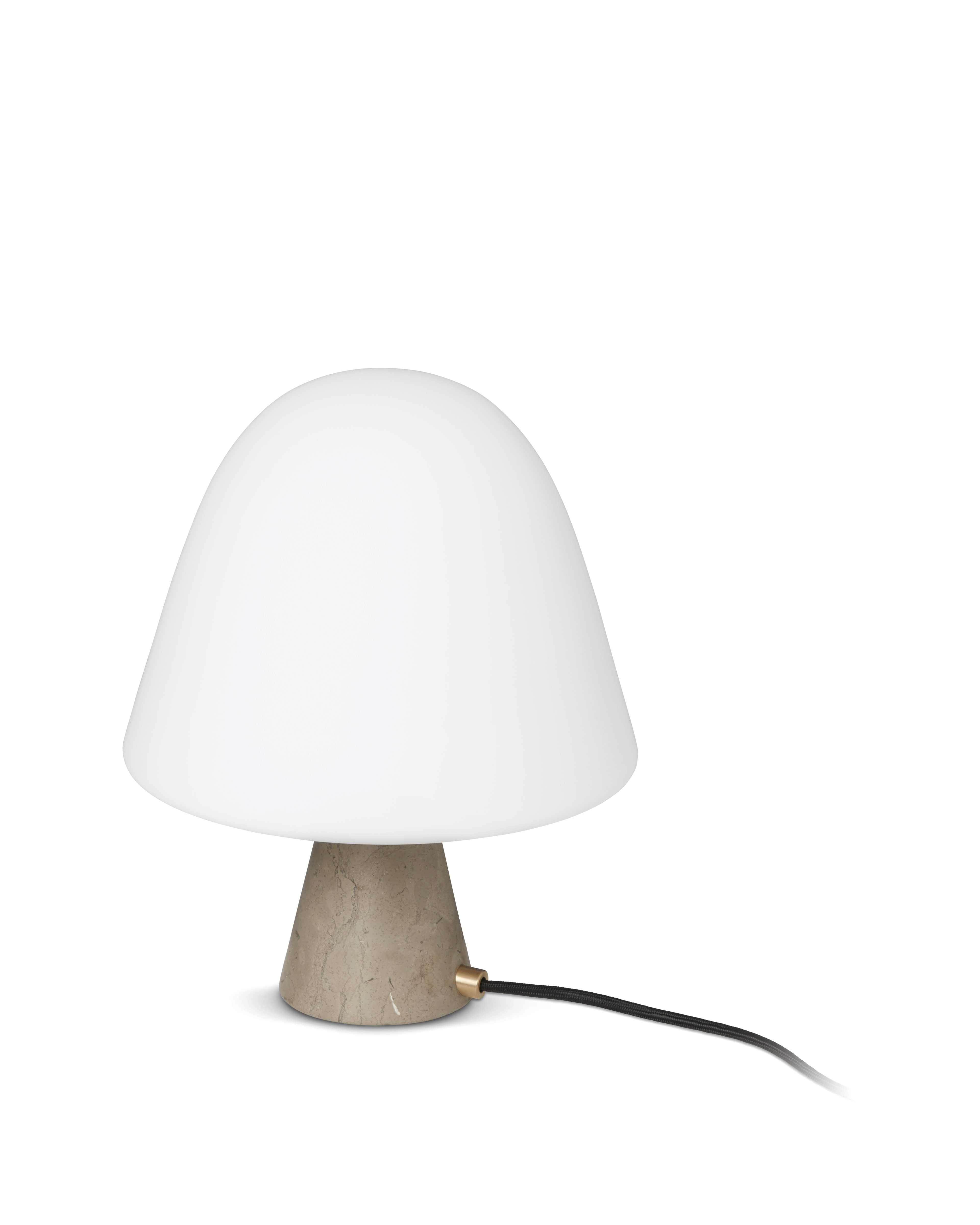 Meadow Lamp - Dark Atlantico Limestone / White opal glass