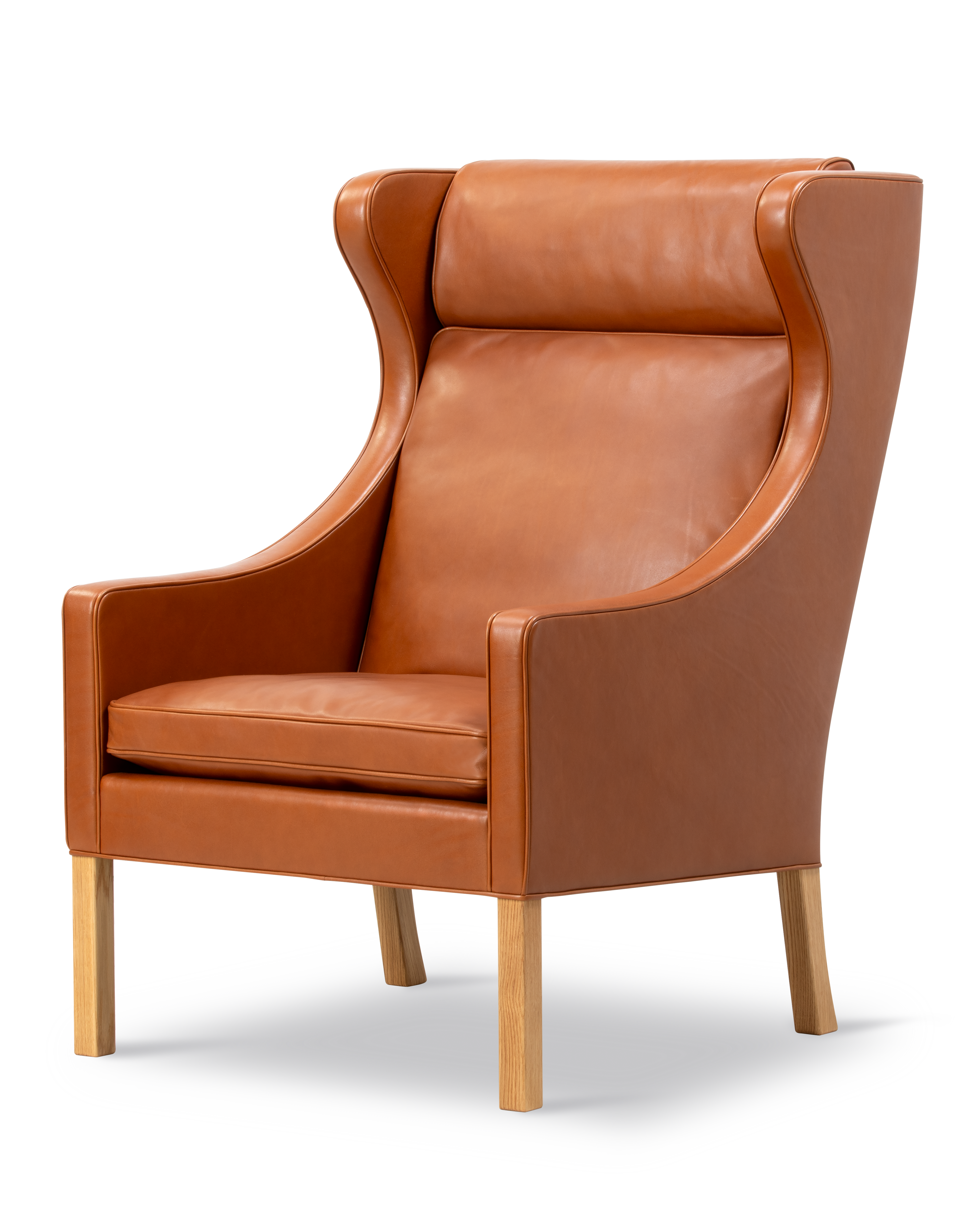 Mogensen 2204 Wing Chair - Leather 905 Cera / Oak Oil