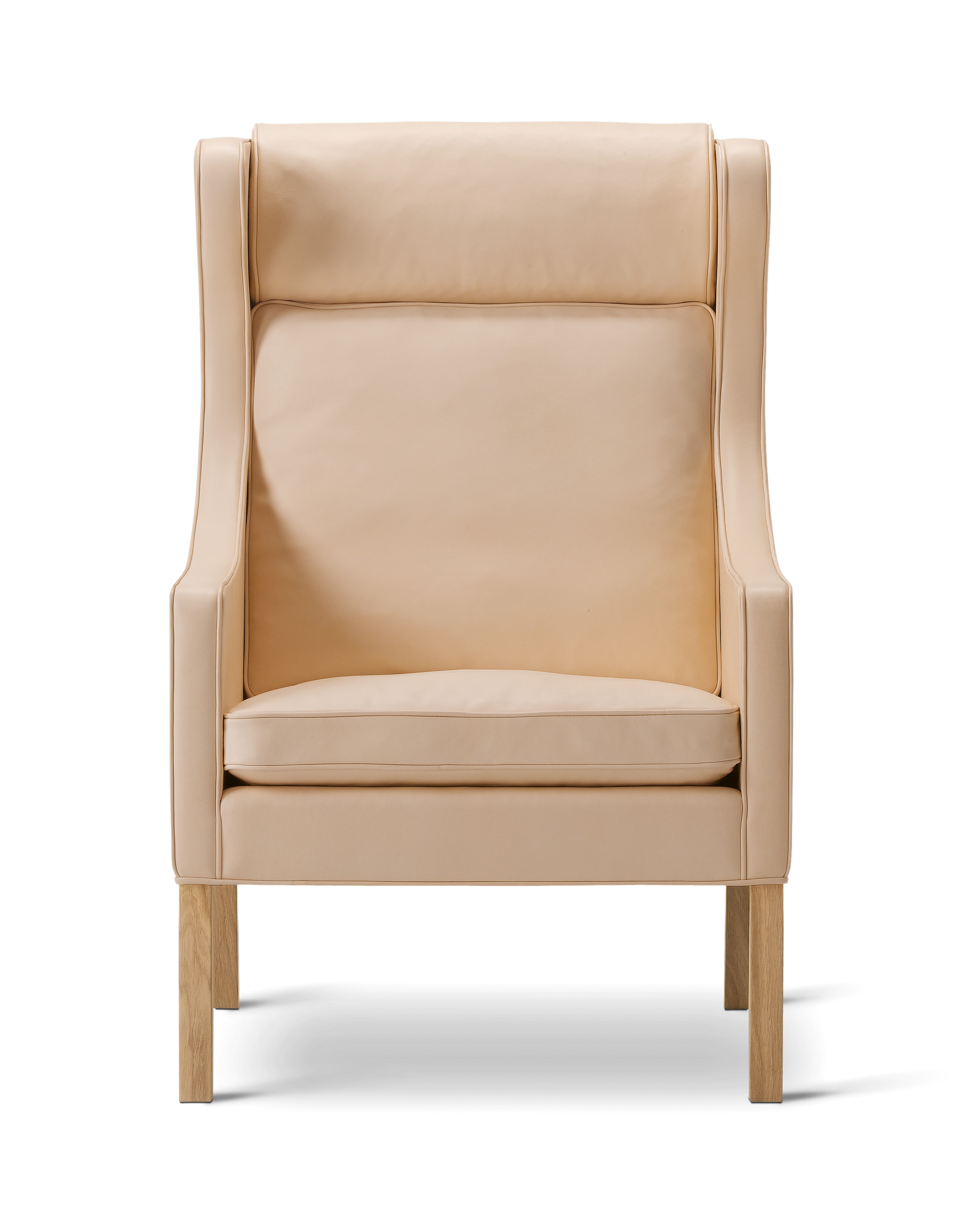 Mogensen 2204 Wing Chair - Leather 90 Vegeta / Oak soap