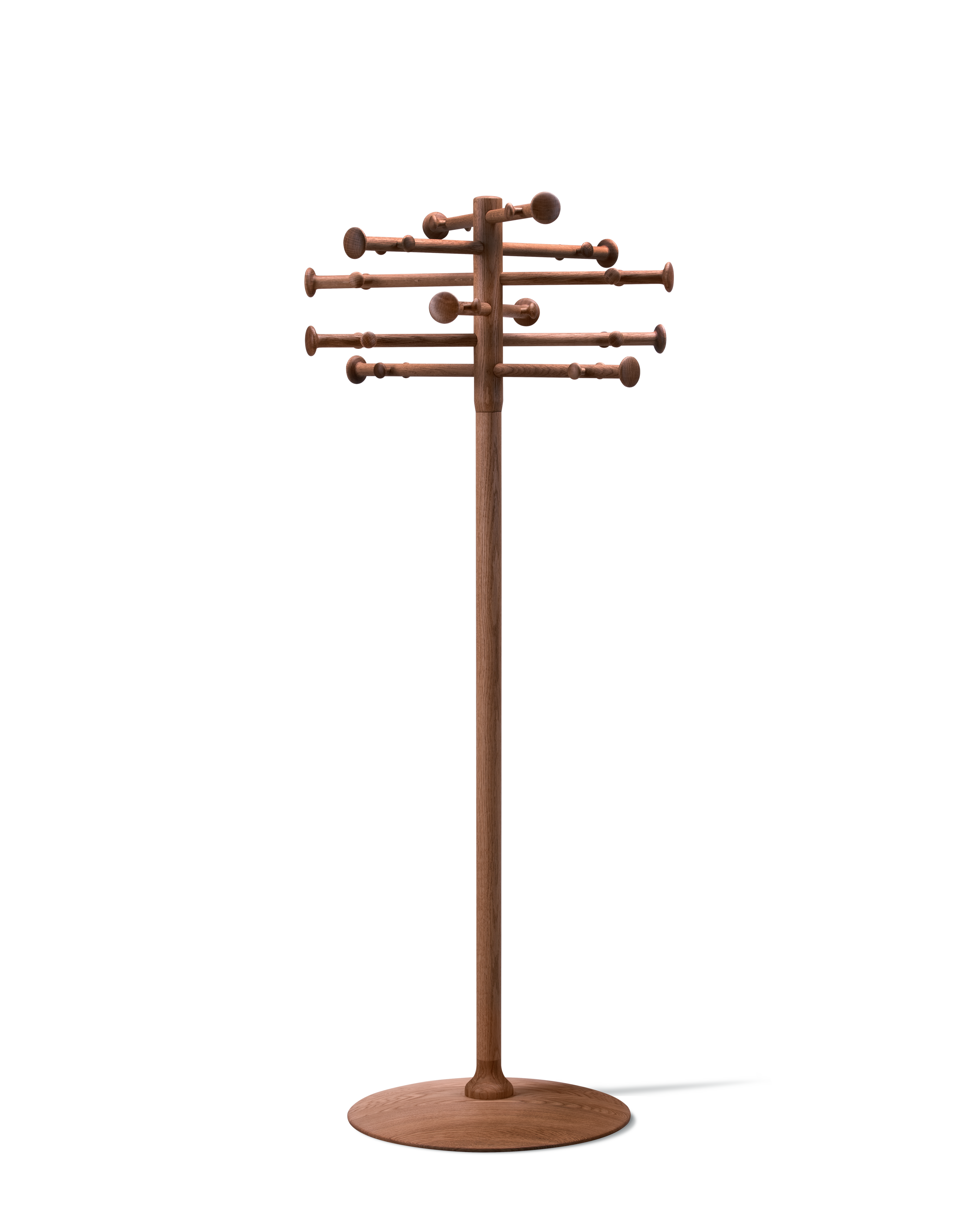 ND09 Coat Stand - Smoked oak, oiled