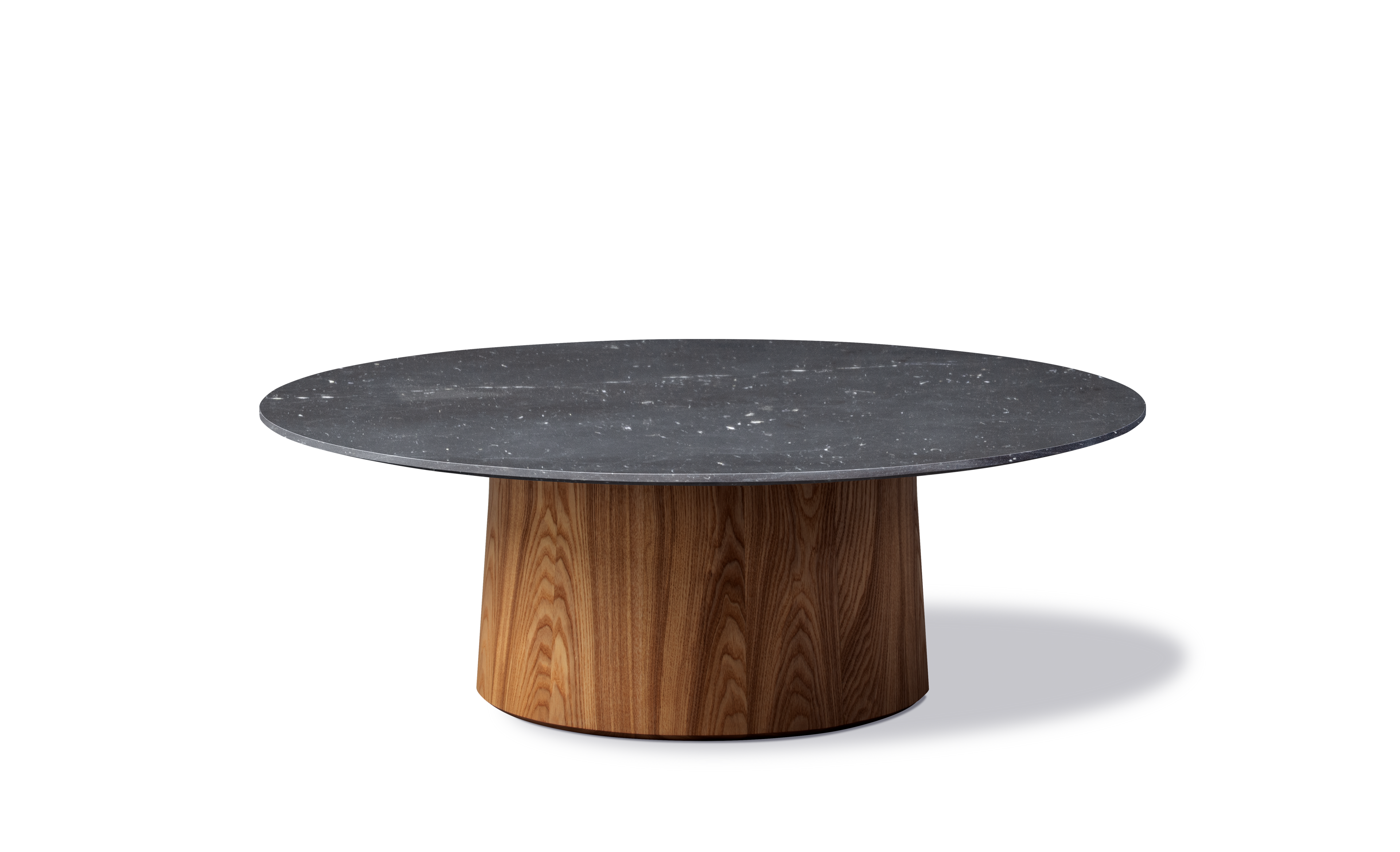 Niveau Coffee Table - Ask brunbejdset / Sort Marquina