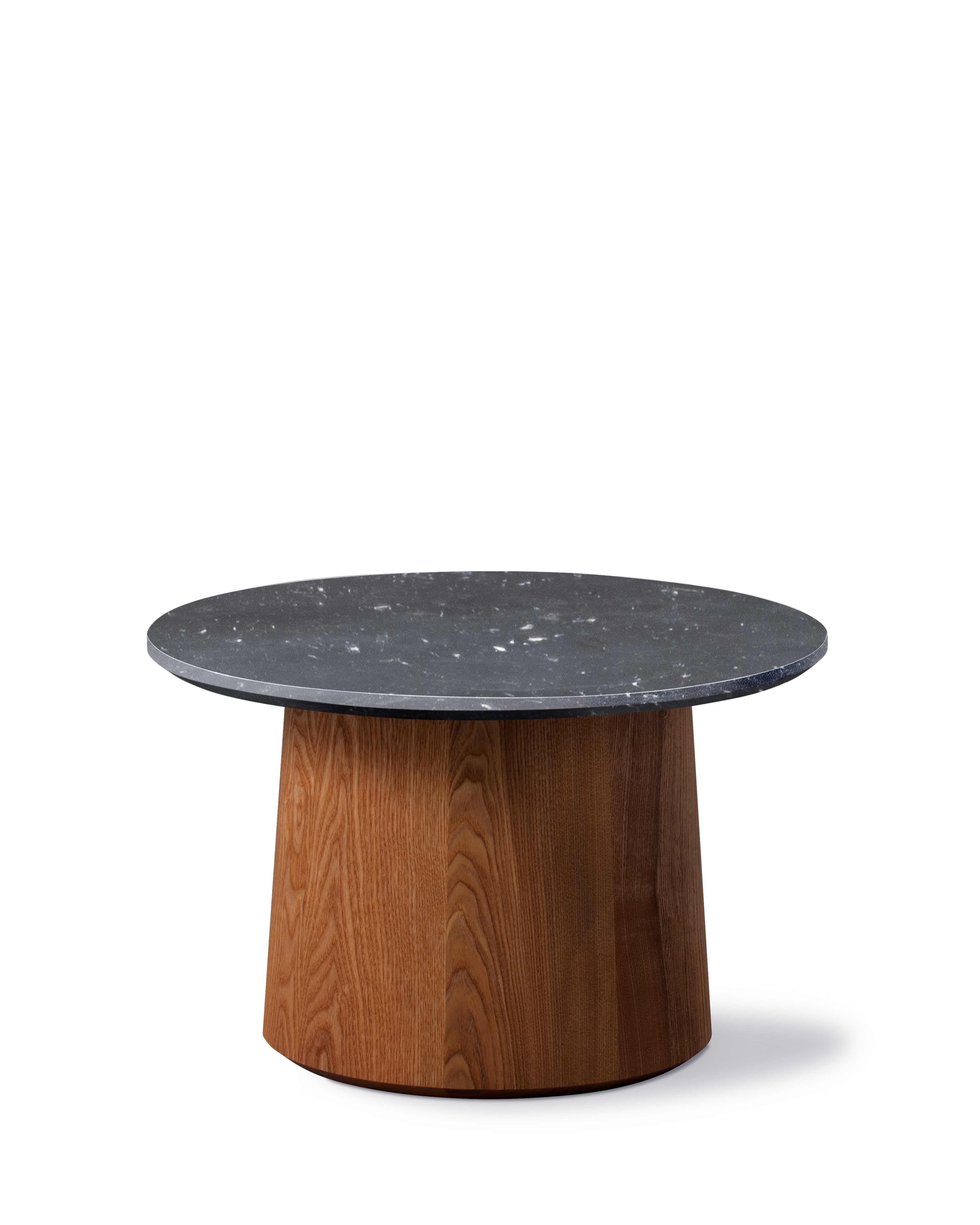 Niveau Coffee Table - Ask brunbejdset / Sort Marquina