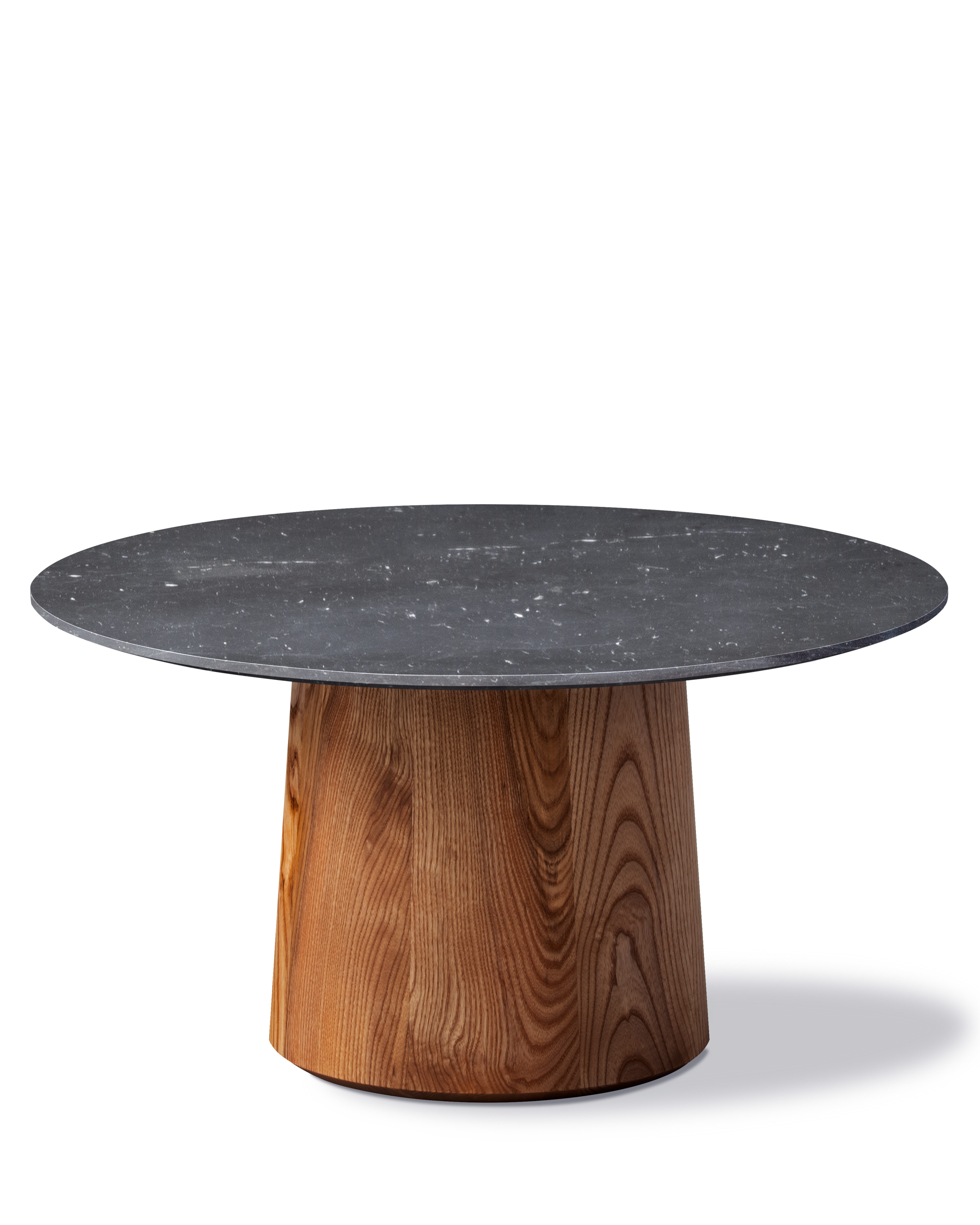 Niveau Coffee Table - Ask brunbejdset / Sort Marquina