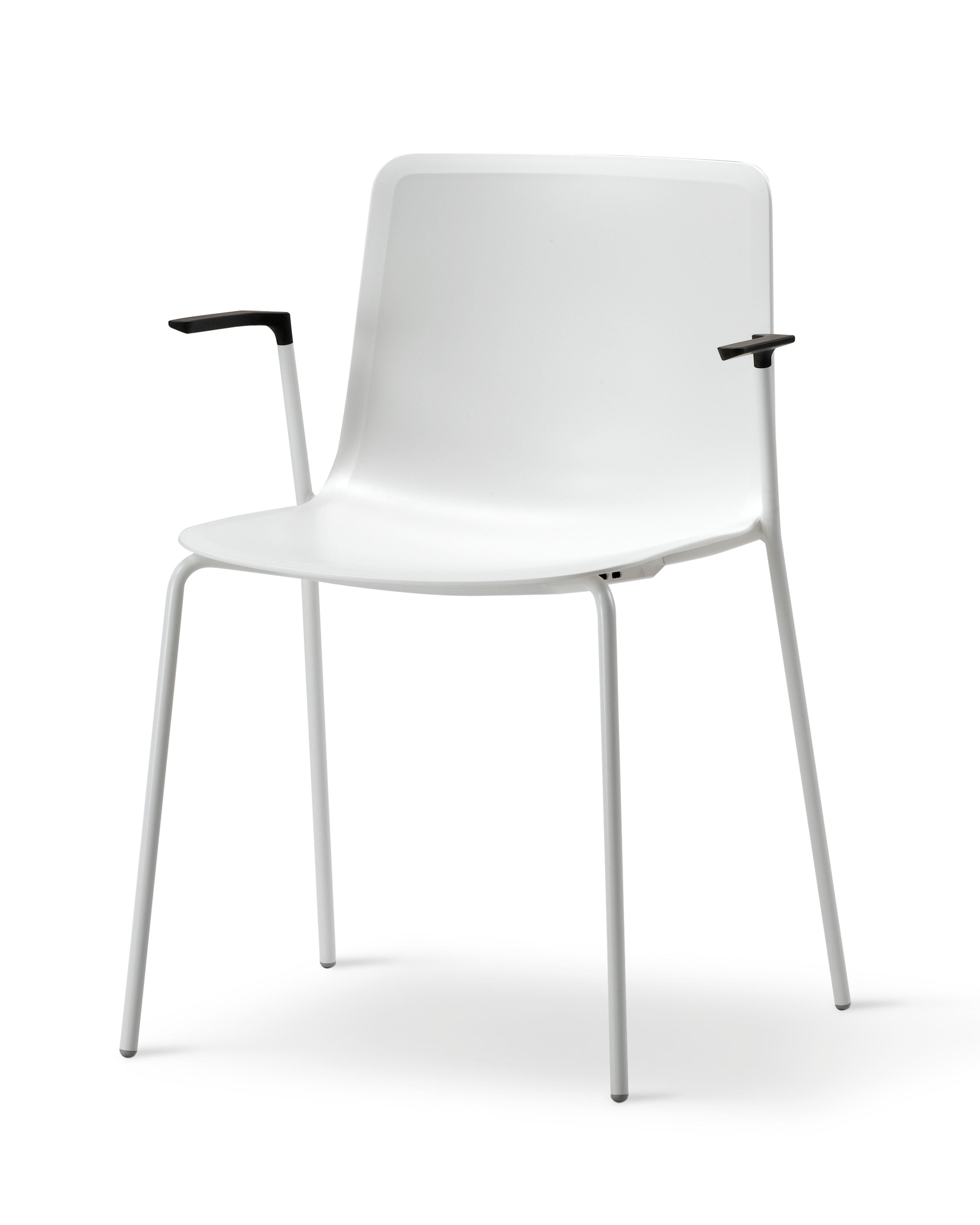 Pato 4 Leg Armchair - White / White frame