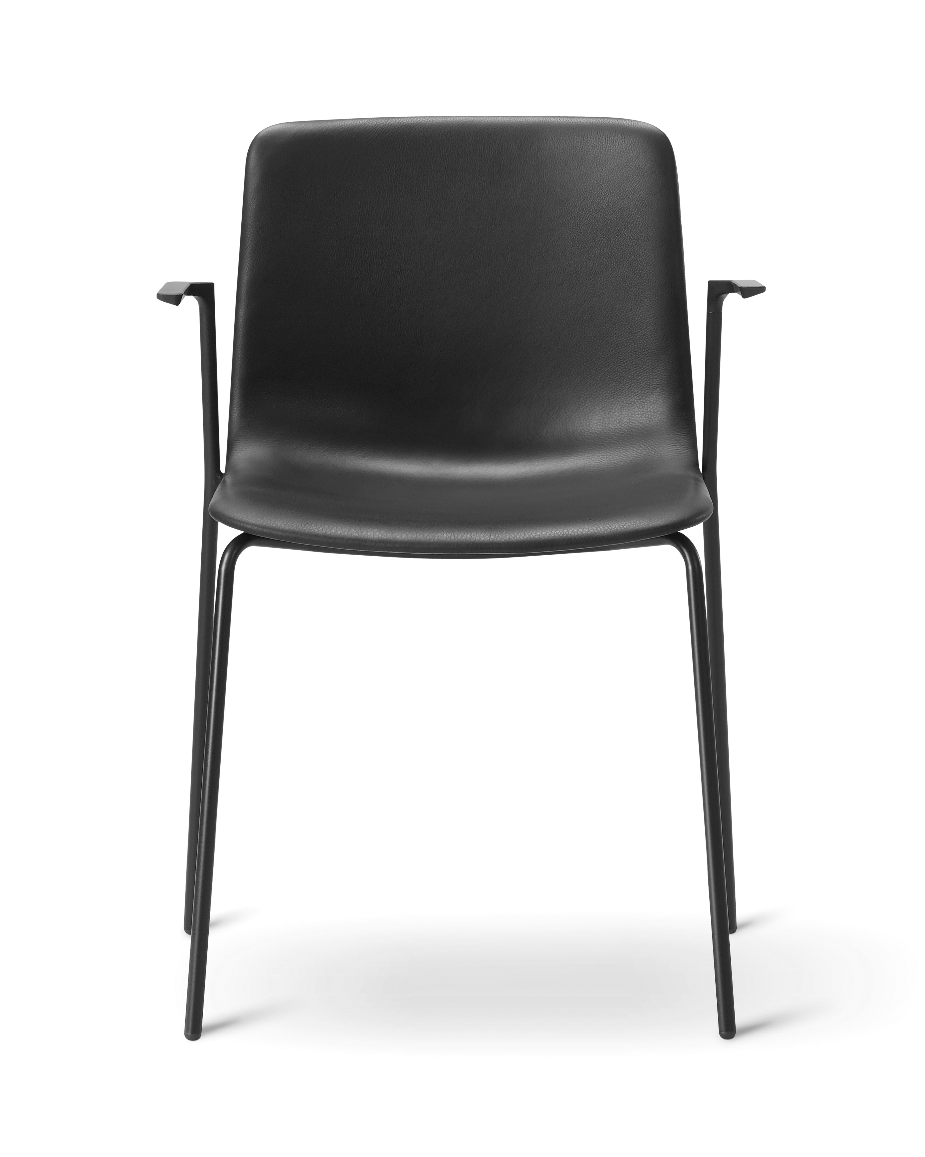 Pato 4 Leg Armchair - Leather 88 Primo / Black frame