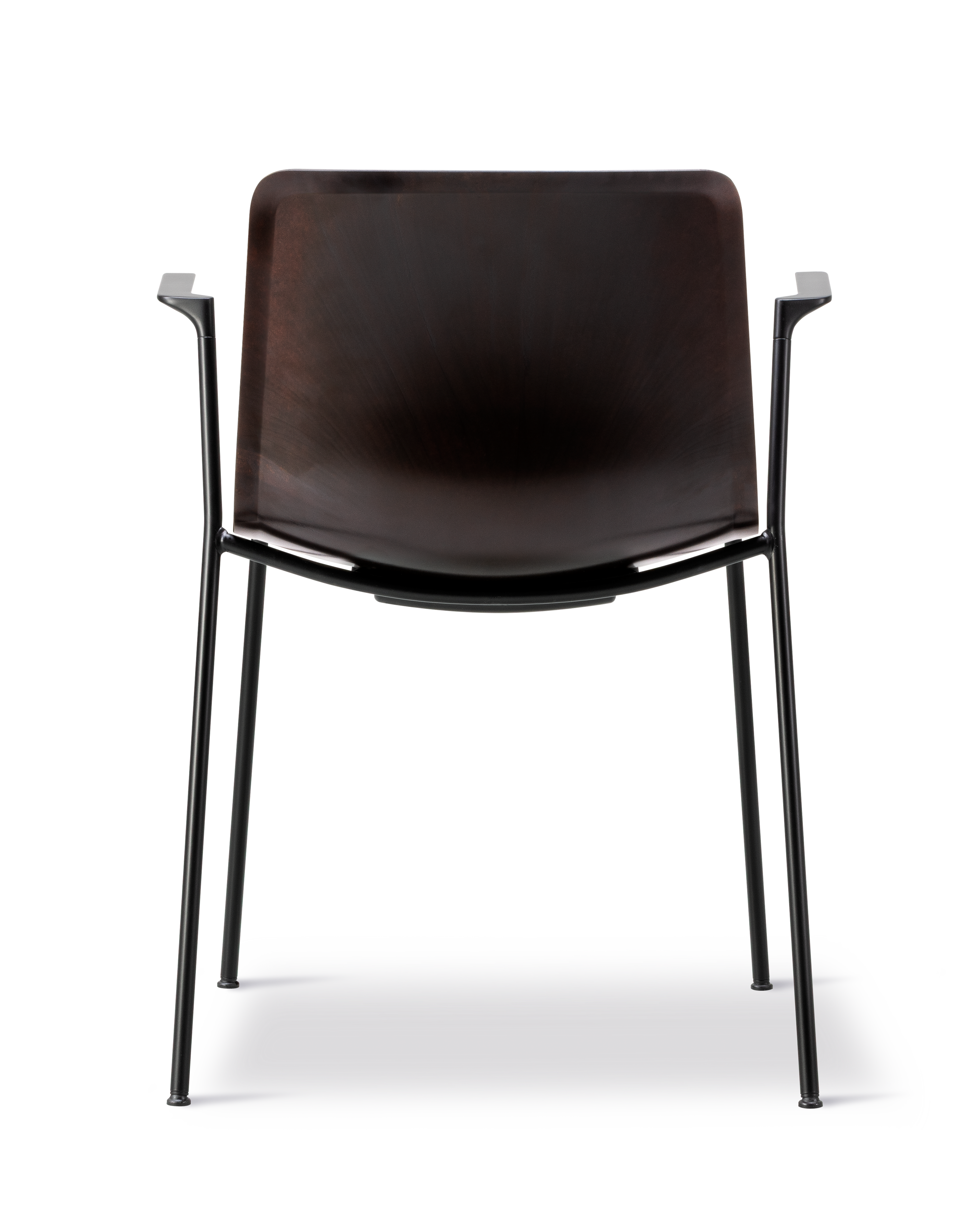 Pato Paper 4 Leg Armchair - Papershell / Leather Primo 86-1 dark brown / Black