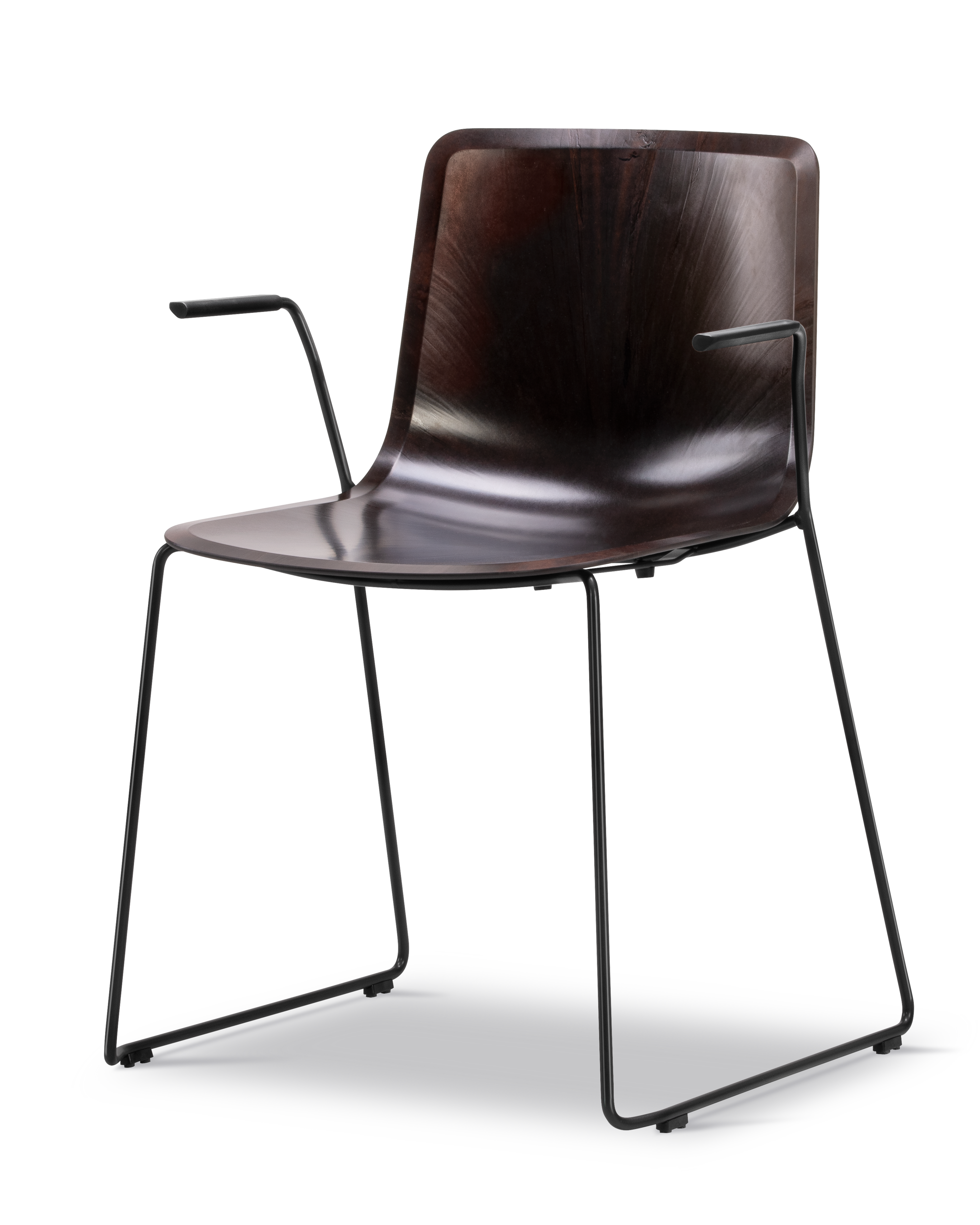 Pato Paper Sledge Armchair - Papershell / Black