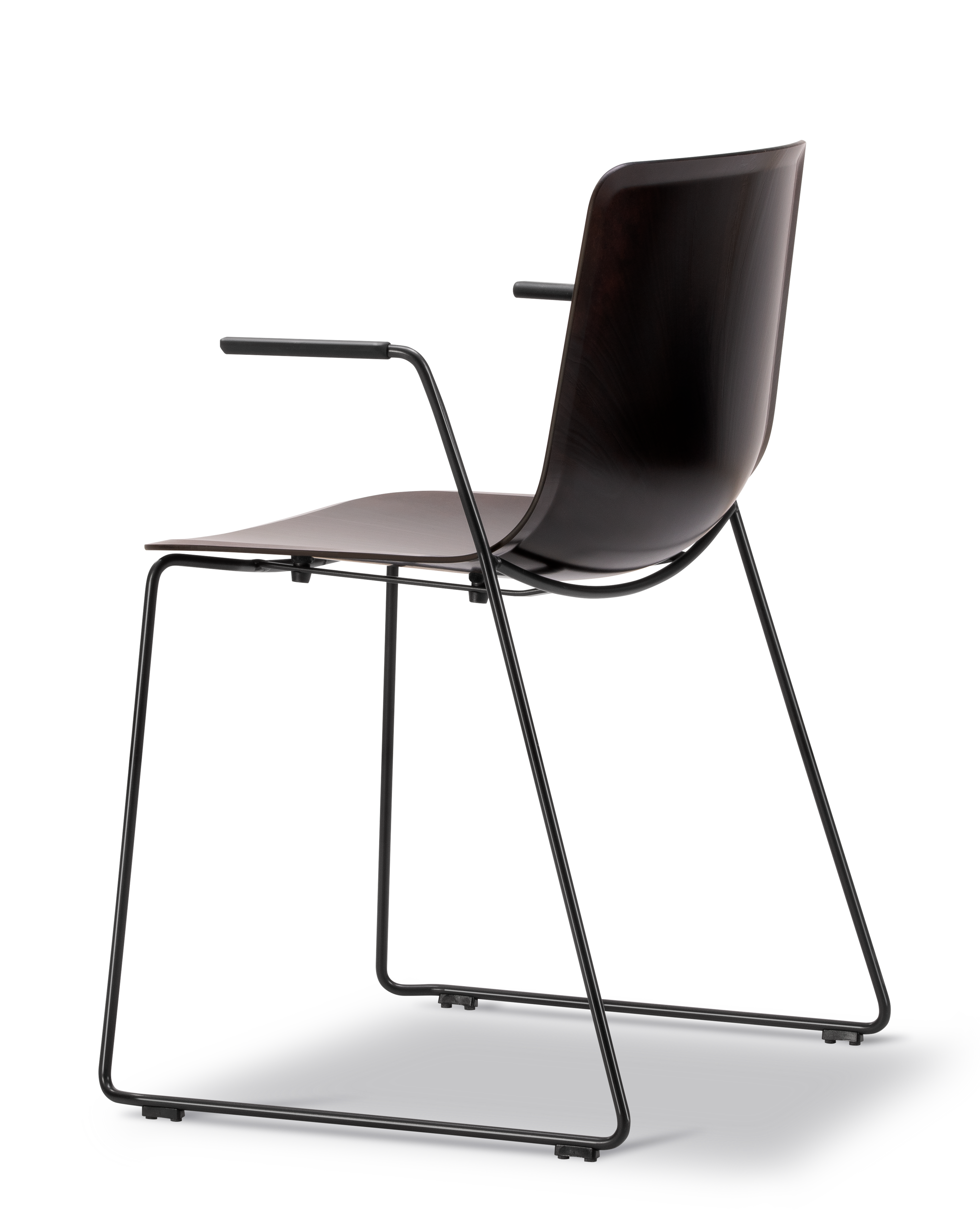 Pato Paper Sledge Armchair - Papershell / Black