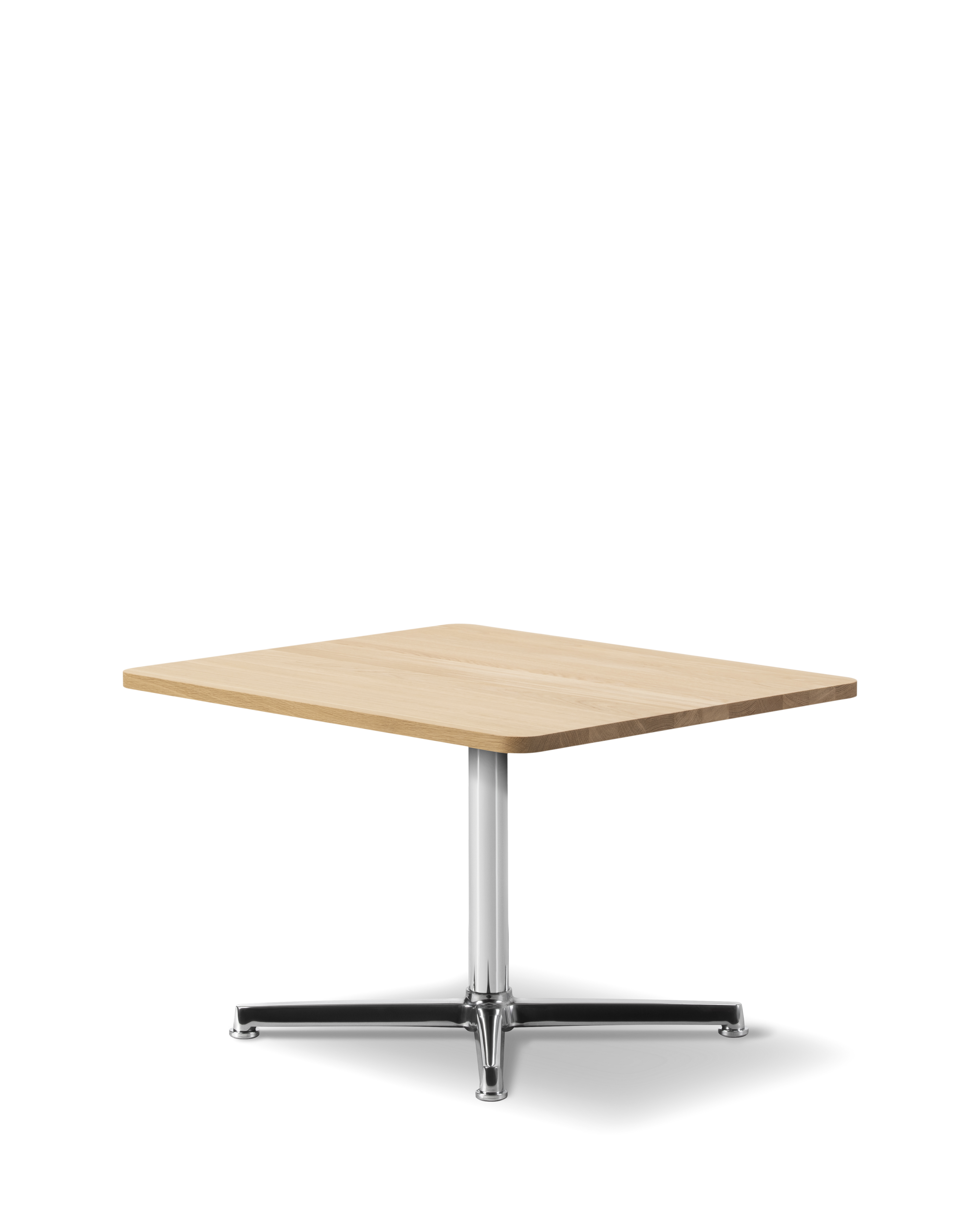 Pato Table - Oak light oil / Aluminium (Height 45 cm)