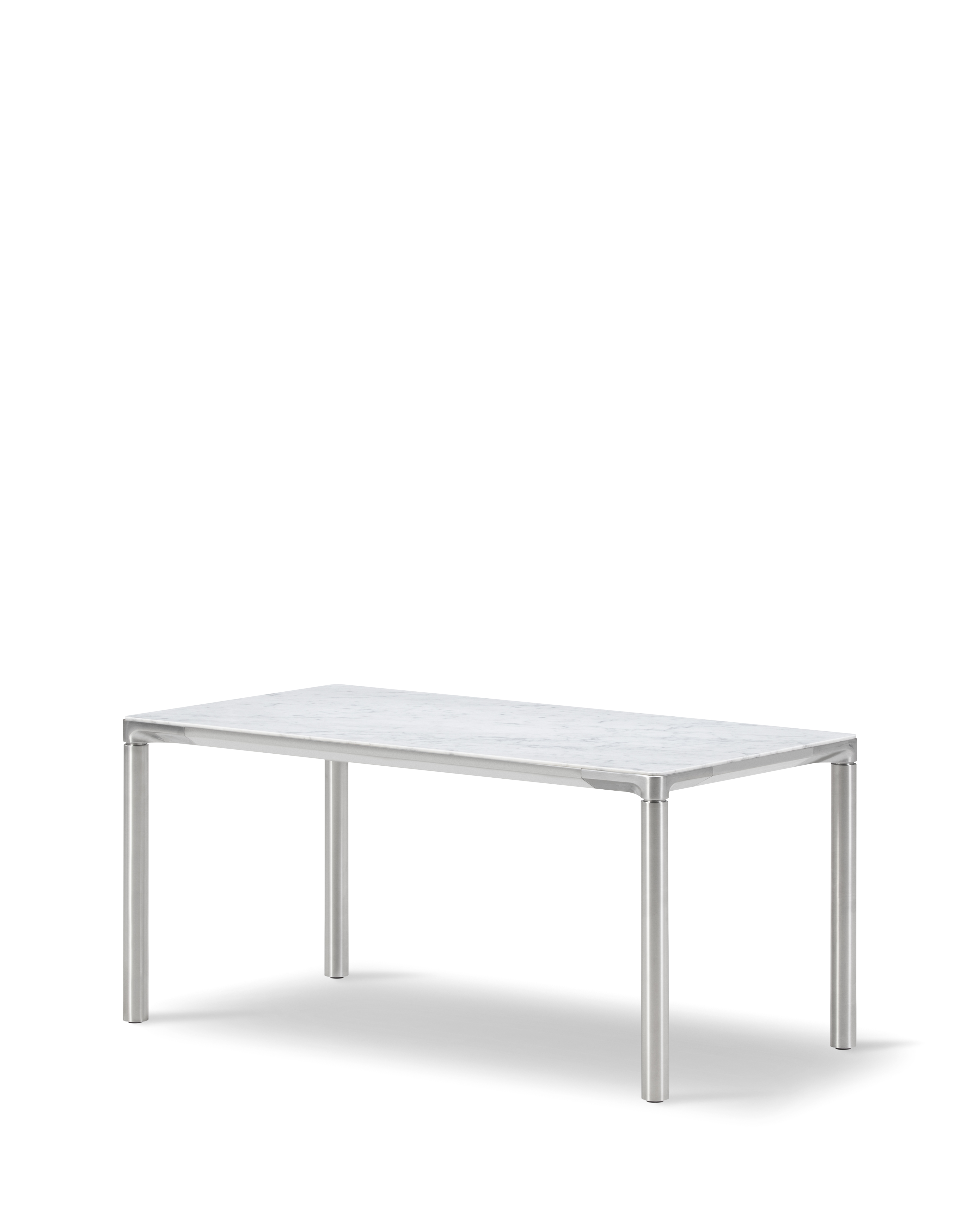 Piloti Alu - Hvid Carrara / Børstet aluminium (Højde 35 cm)