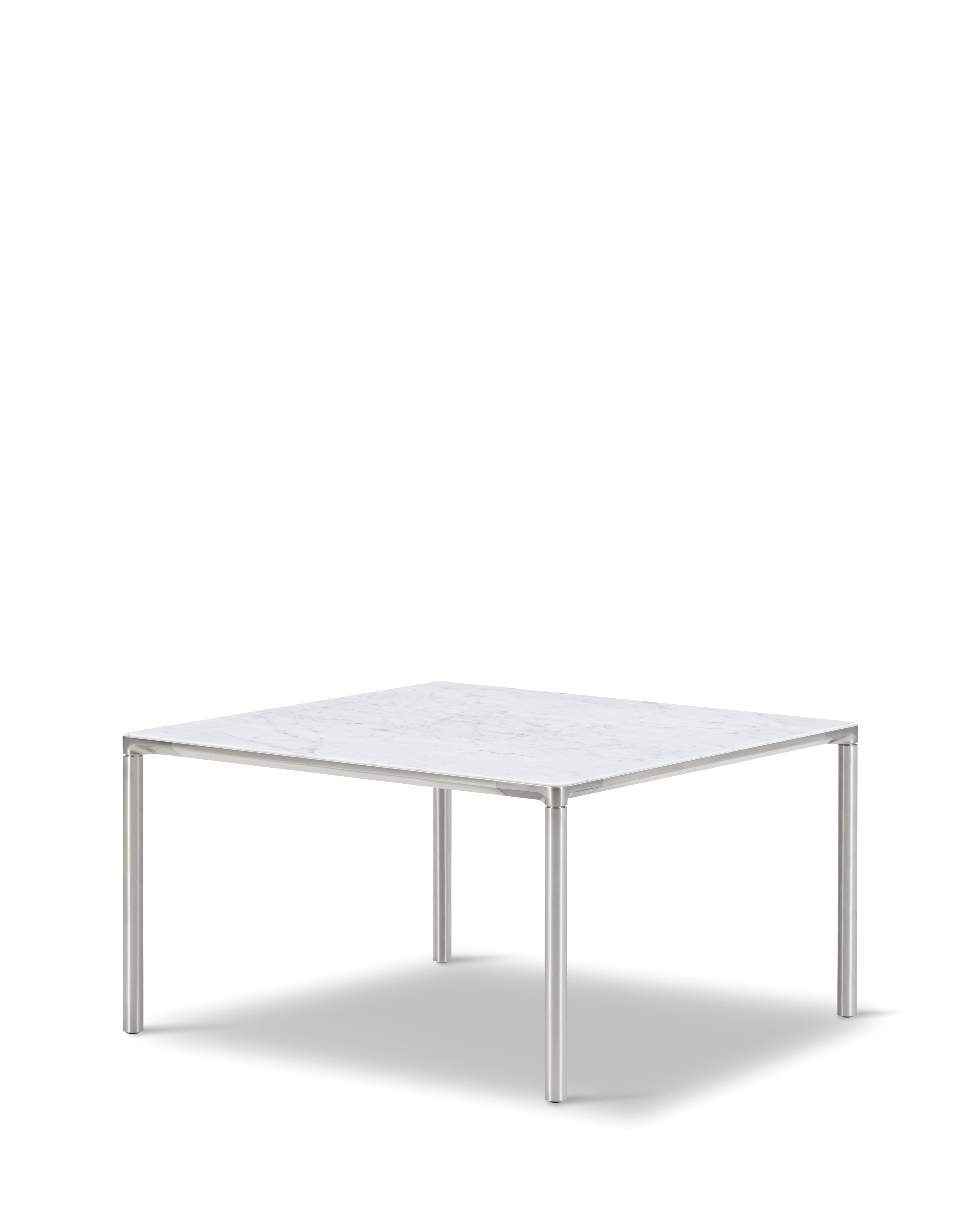 Piloti Alu - Hvid Carrara / Børstet aluminium (Højde 35 cm)