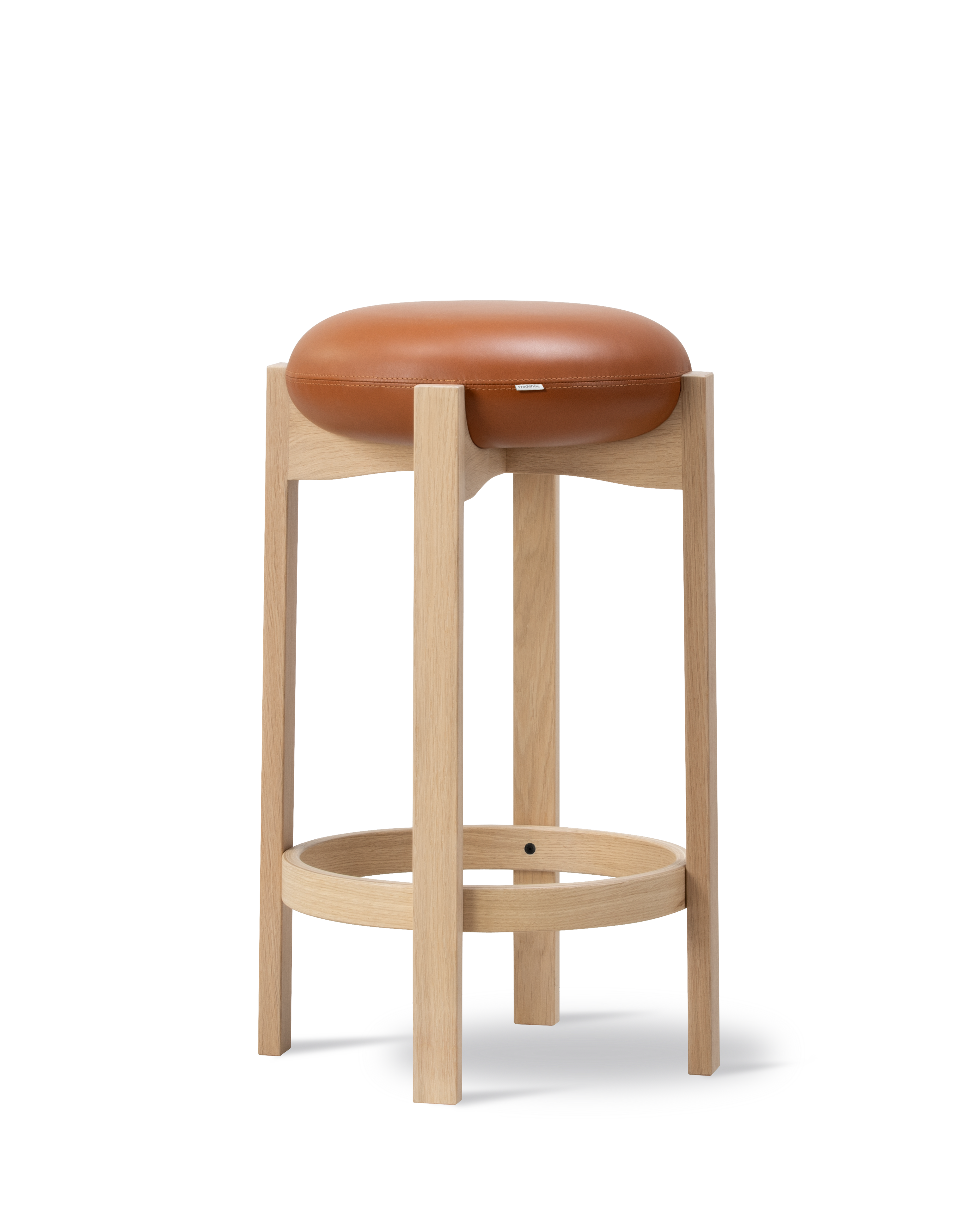 Pioneer Stool - Max 95 Cognac / Eg lakeret (Højde 67 cm)