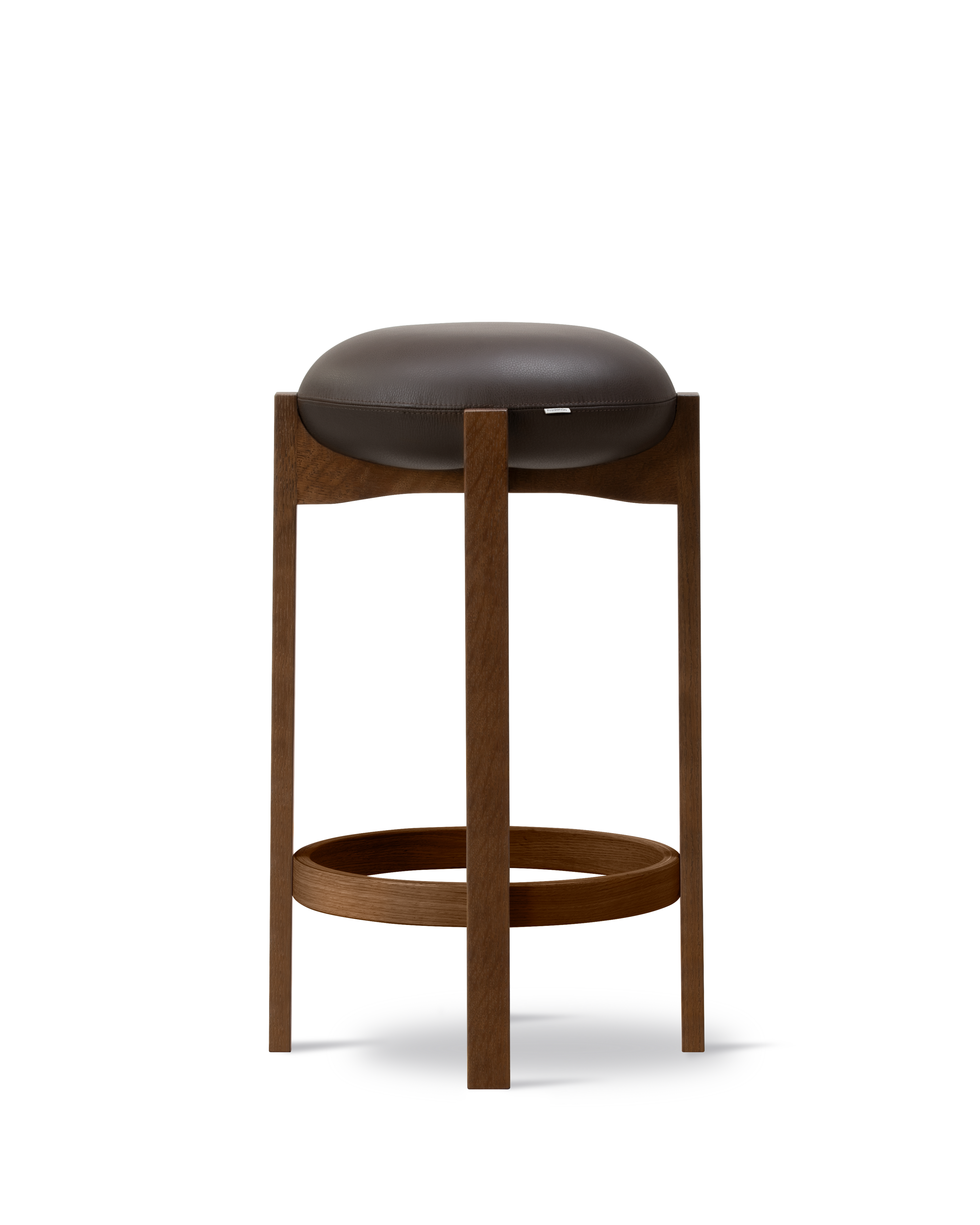 Pioneer Stool - Primo 86-1 Dark Brown / Smoked Oak Stained (Height 67 cm)