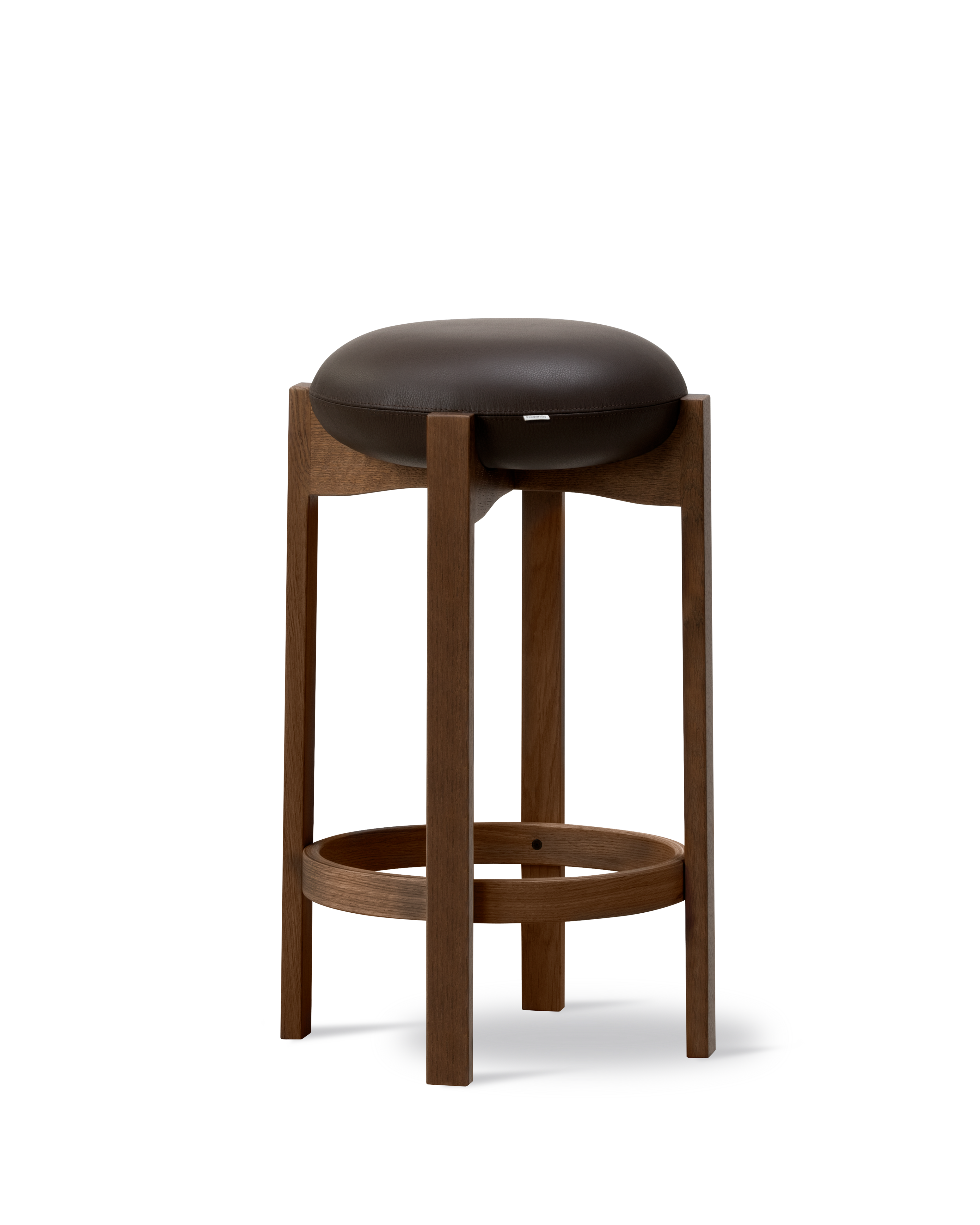 Pioneer Stool - Primo 86-1 Dark Brown / Smoked Oak Stained (Height 67 cm)