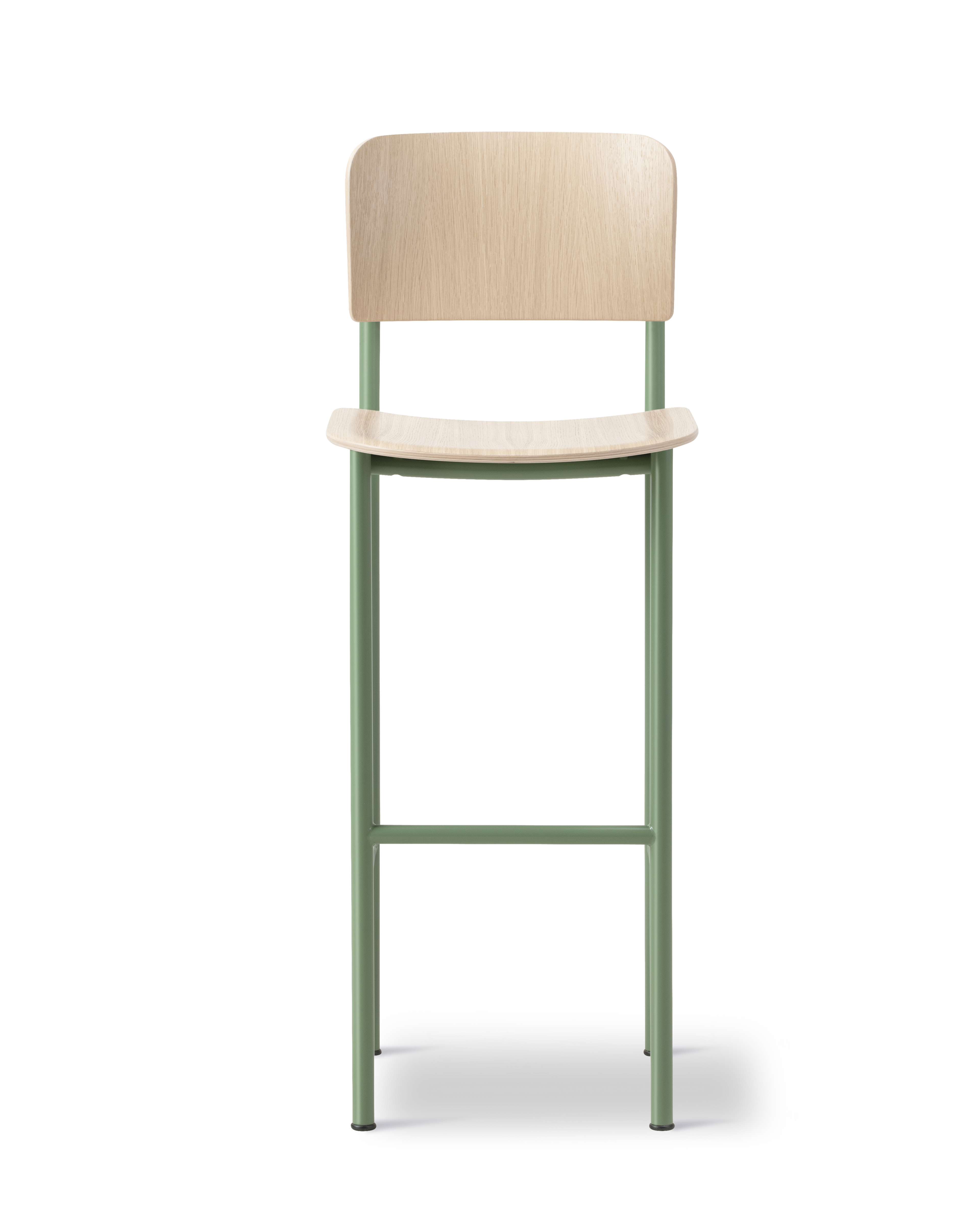 Plan Barstool - Oak lacquered / Modernist Green