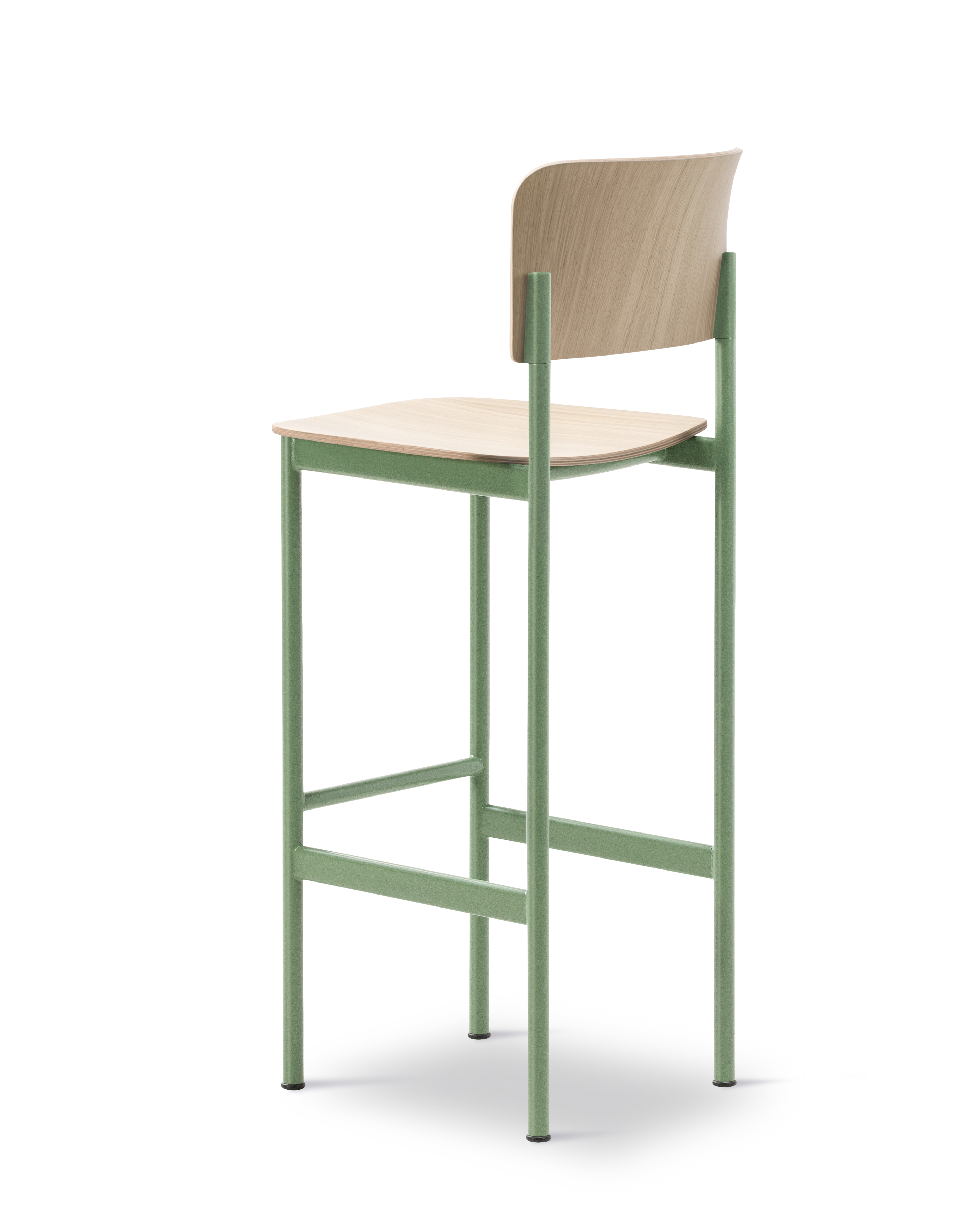 Plan Barstool - Oak lacquered / Modernist Green