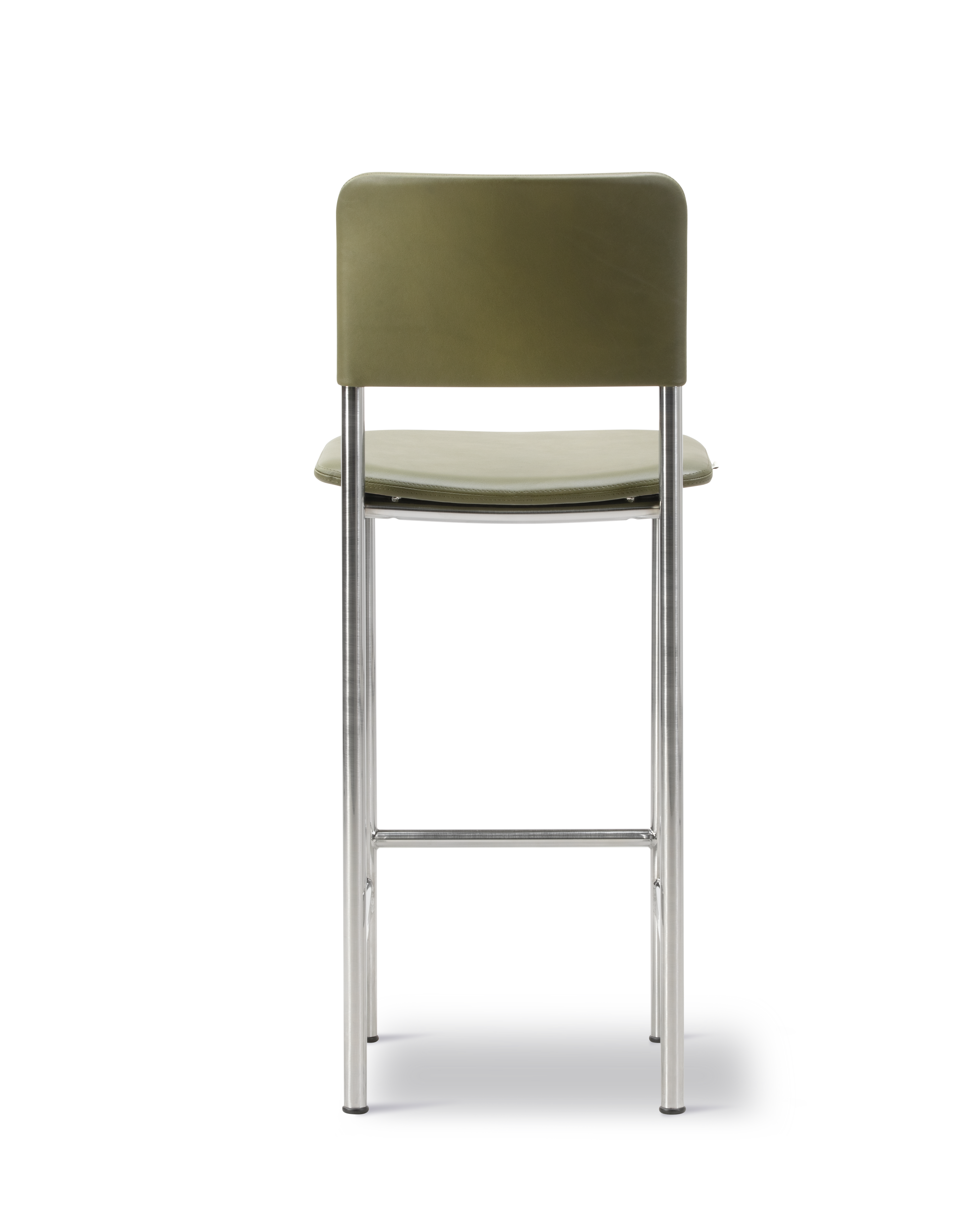 Plan Barstool - Børstet krom / Trace 8146 Olive