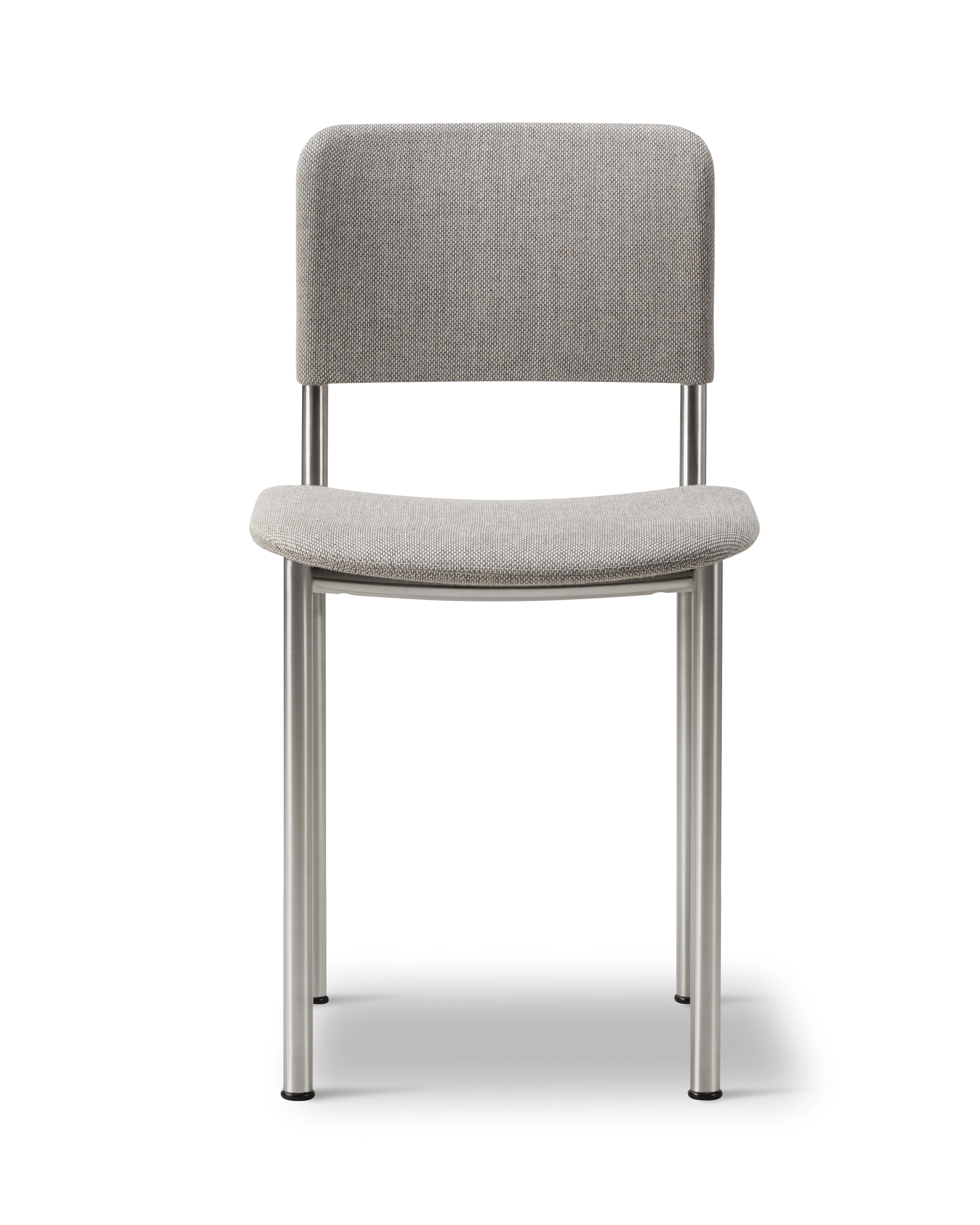 Plan Chair - Re-wool 128 / Brushed chrome steel frame