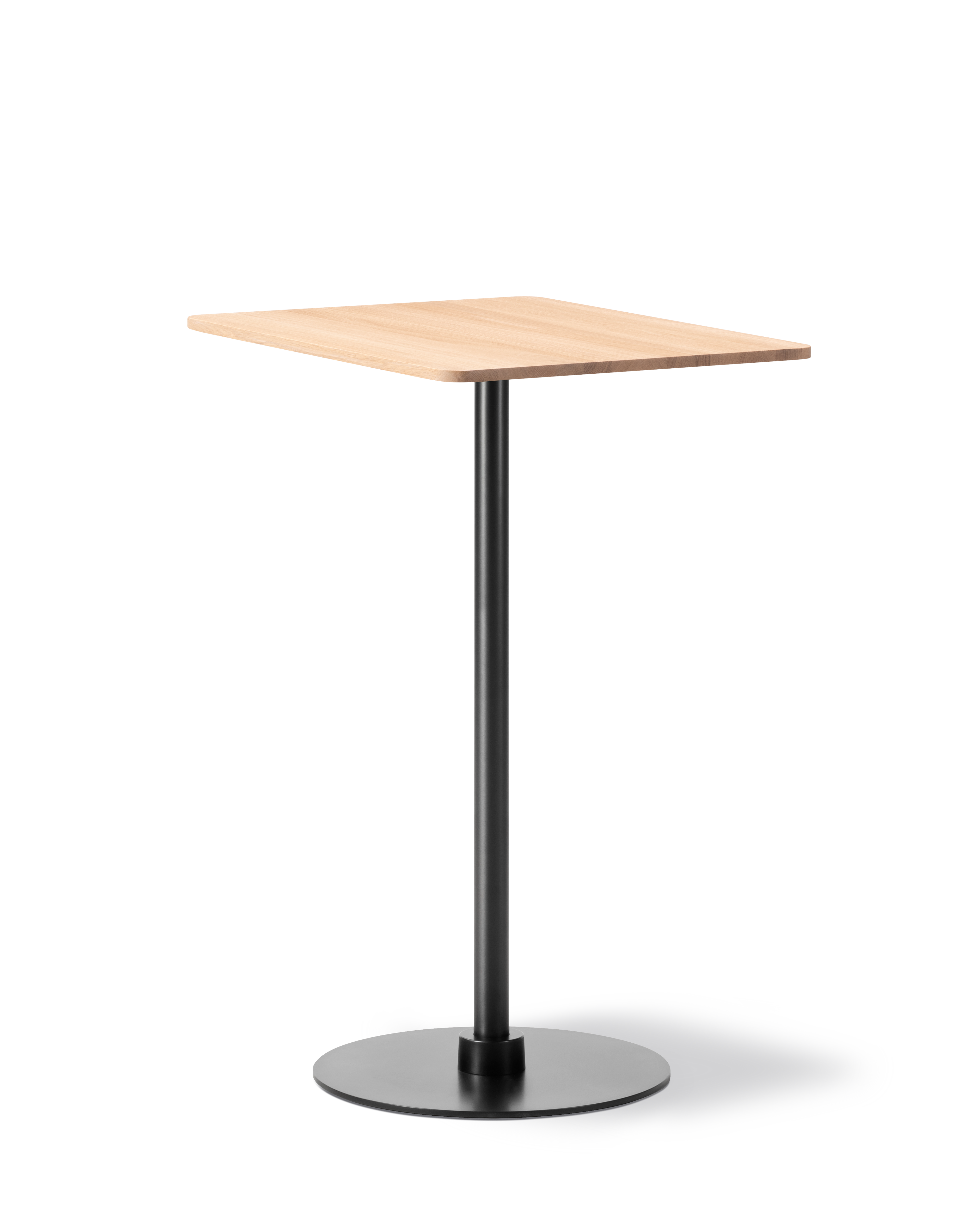 Plan Column Table -Eg lys olie / Sort (Højde 105 cm)