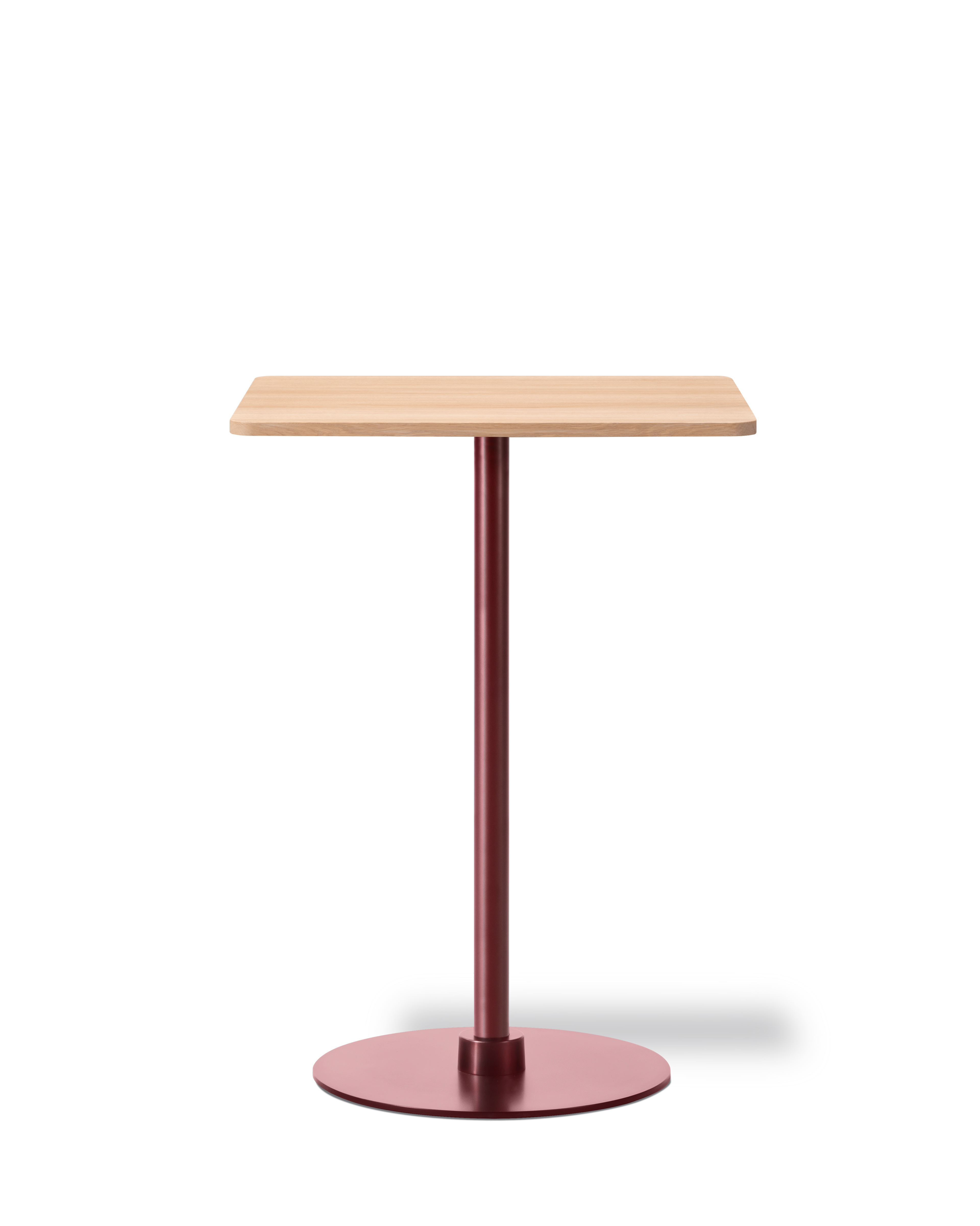 Plan Column Table - Eg lys olie / Bourdeaux (Højde 95 cm)