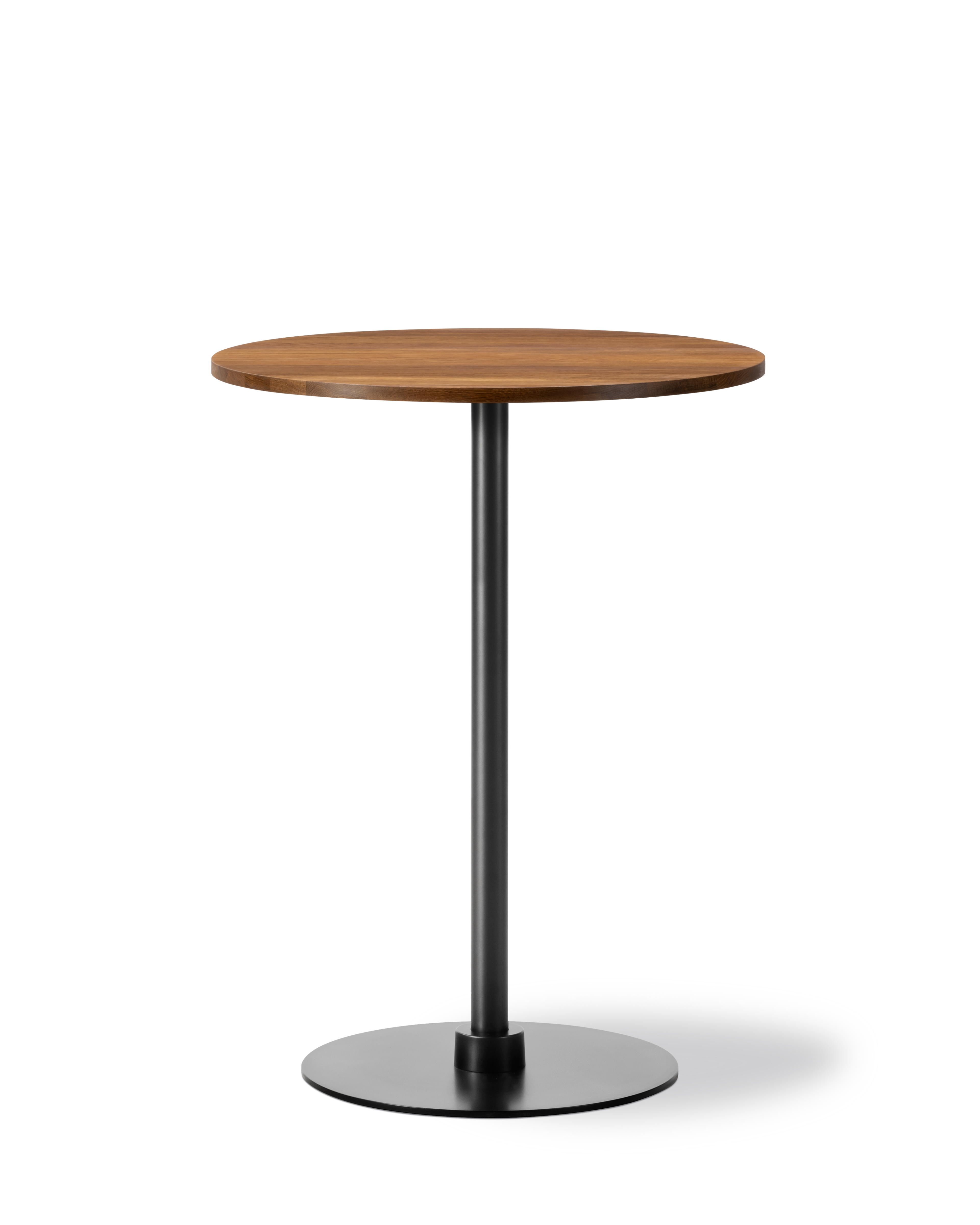 Plan Column Table - Smoked Oak Oil / Black (Height 95 cm)