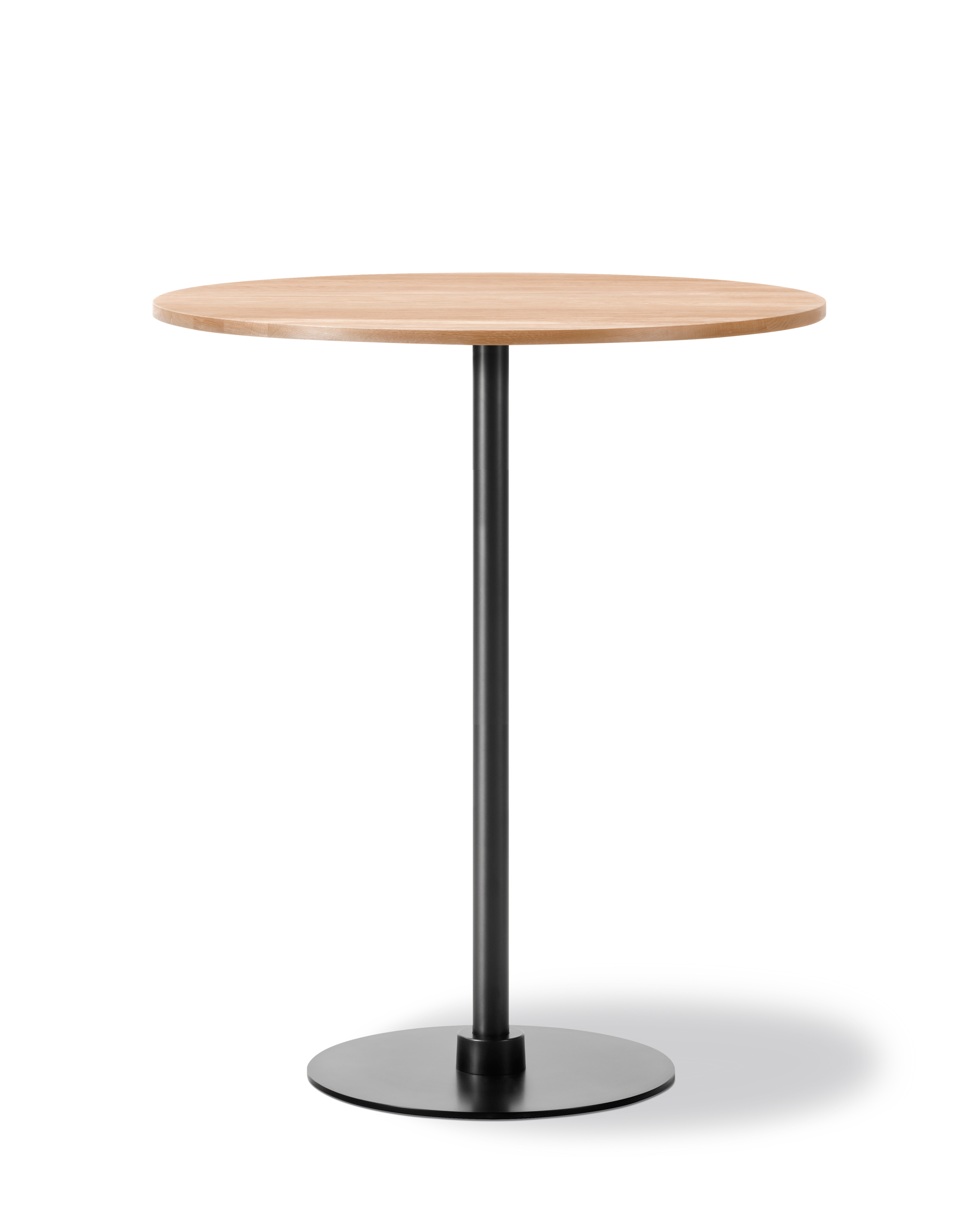 Plan Column Table - Oak light oil / Black (Height 105 cm)