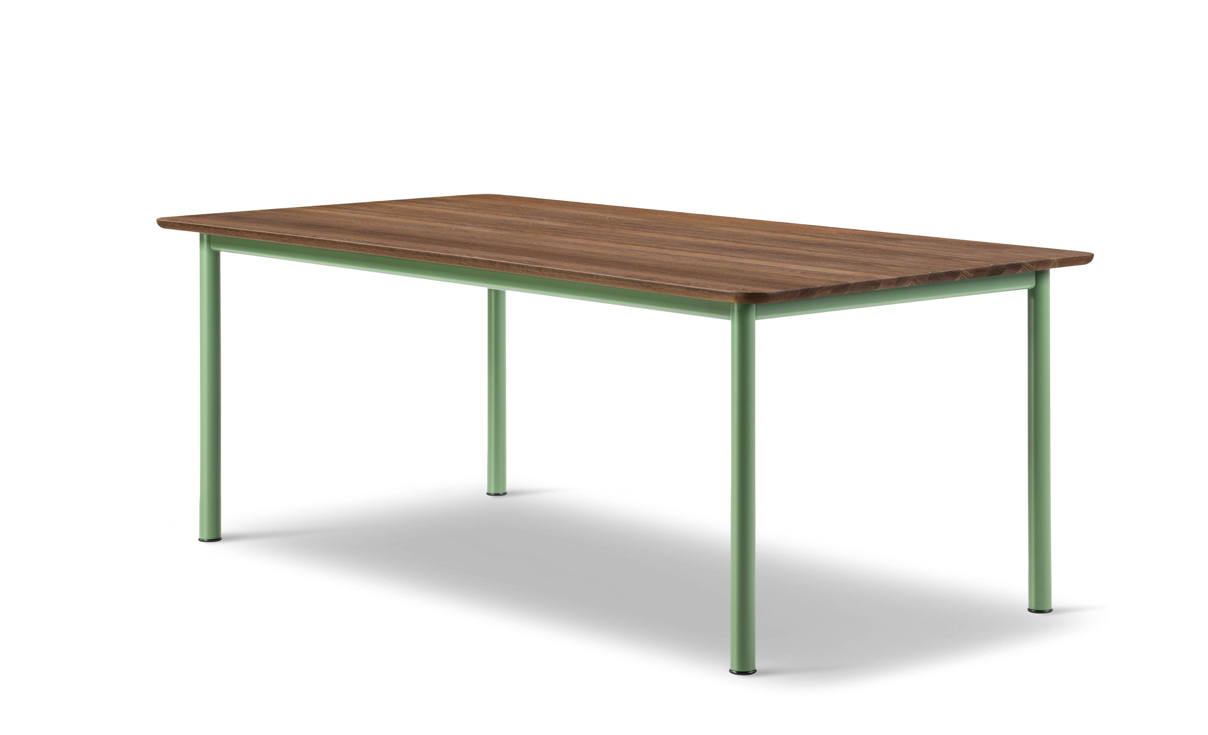 Plan Table - Røget eg / Stel i modernist green 