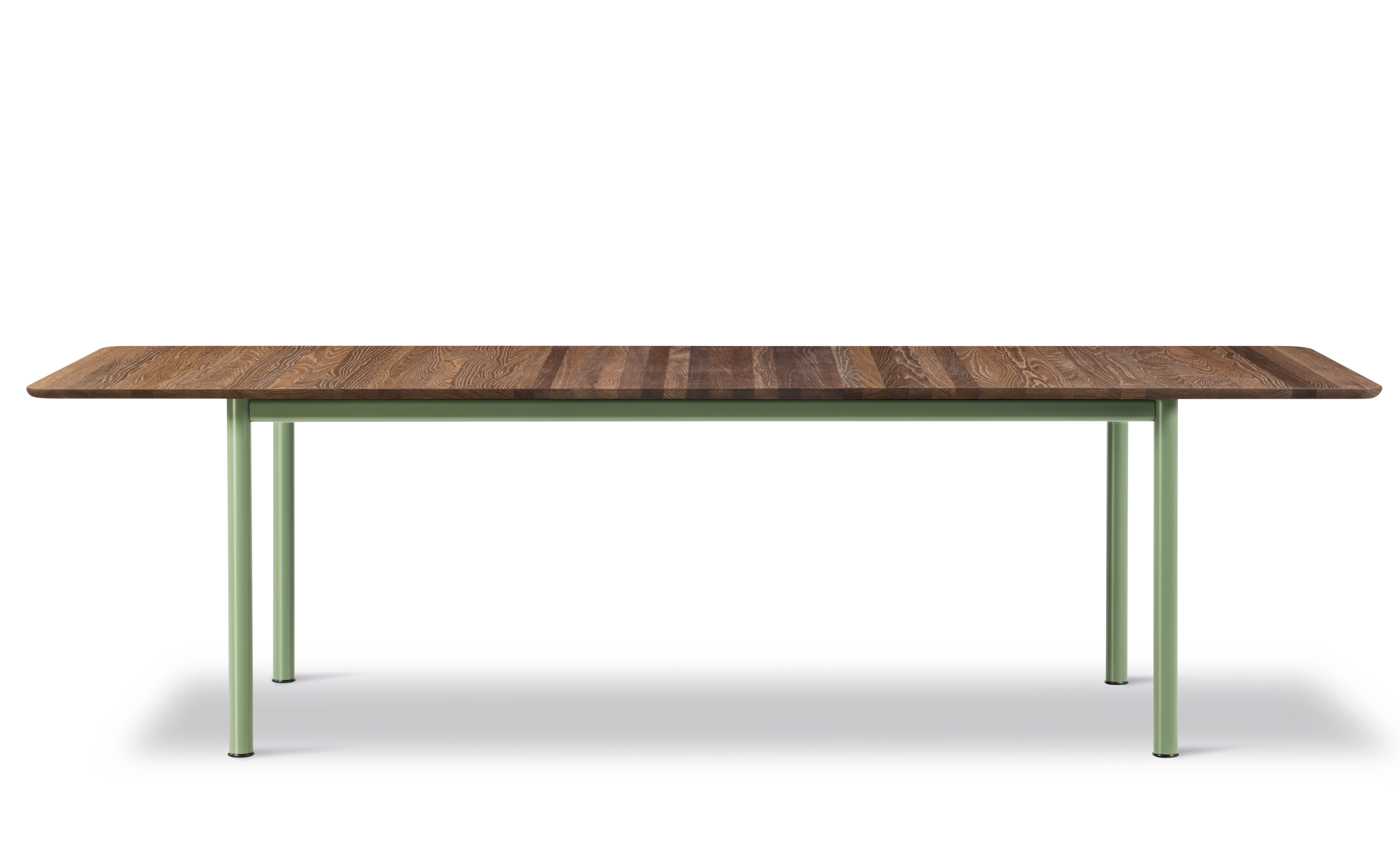 Plan Table Extendable - Smoked oak, oiled / Modernist green frame