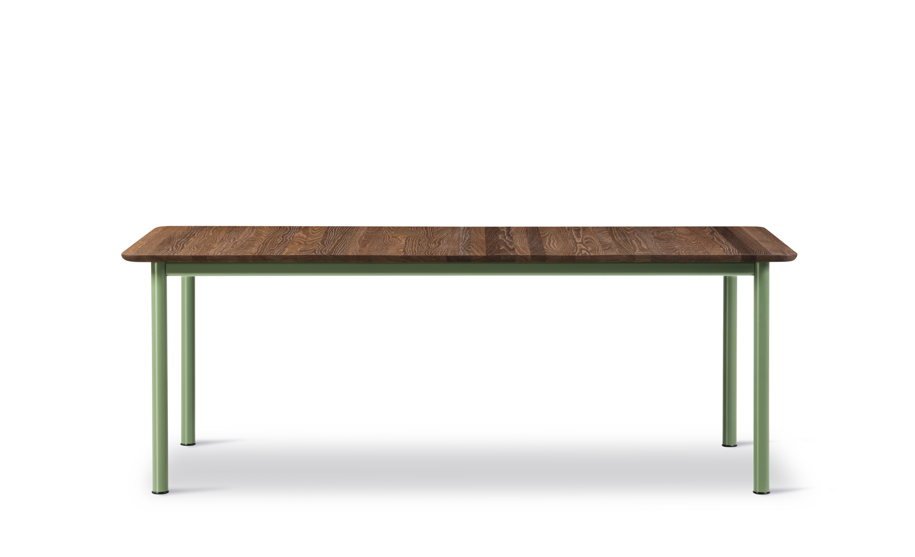 Plan Table Extendable - Smoked oak, oiled / Modernist green frame