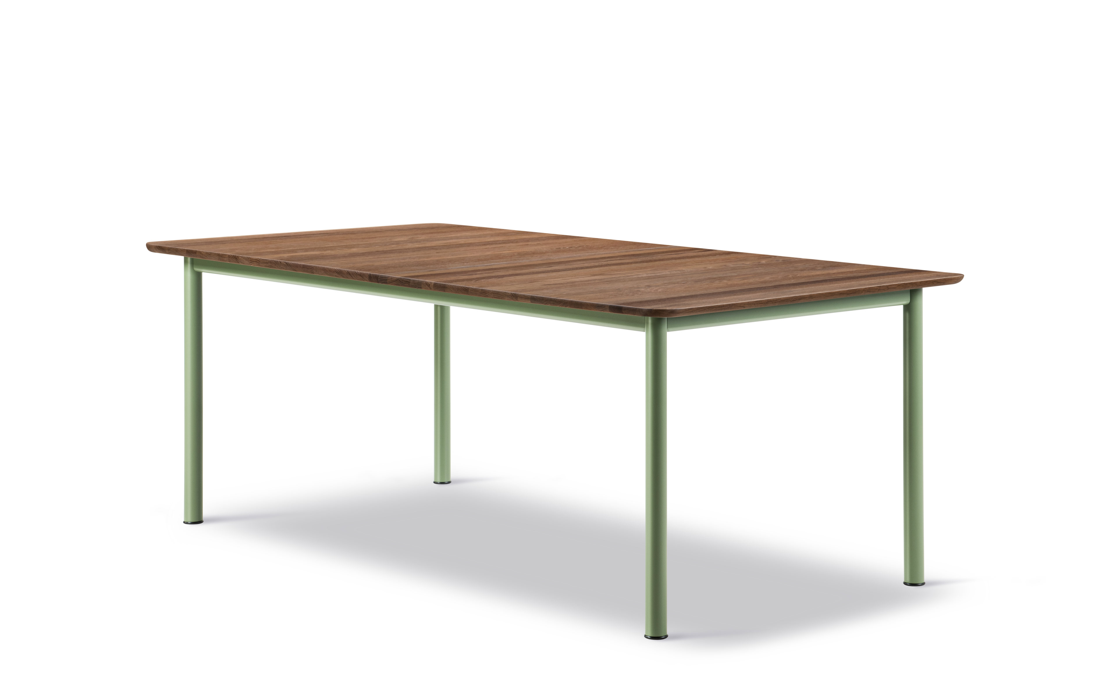 Plan Table Extendable - Smoked oak, oiled / Modernist green frame