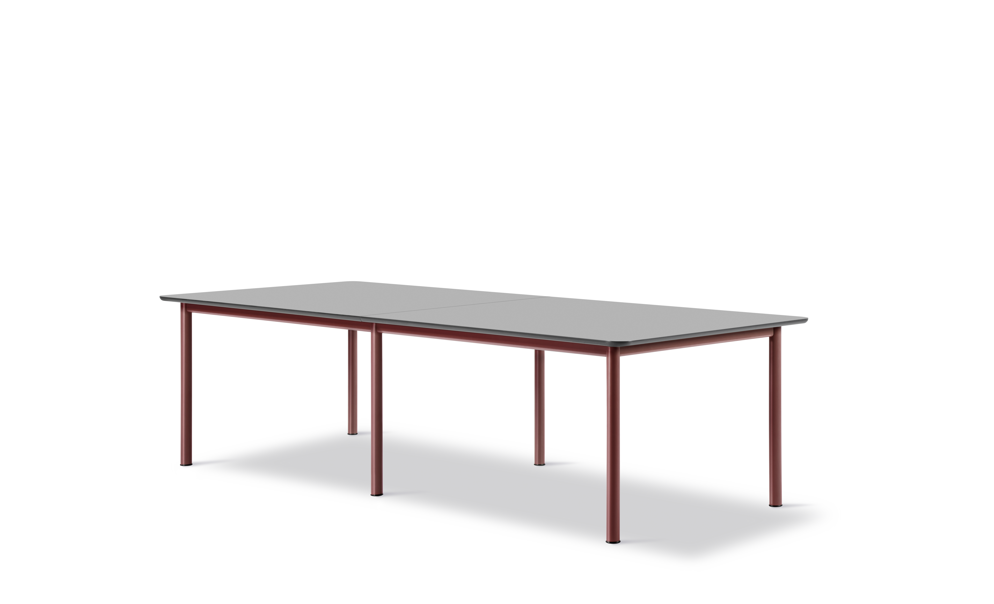 Plan Table Modular (configuration B) - Black Nanolaminat / Bordeaux frame