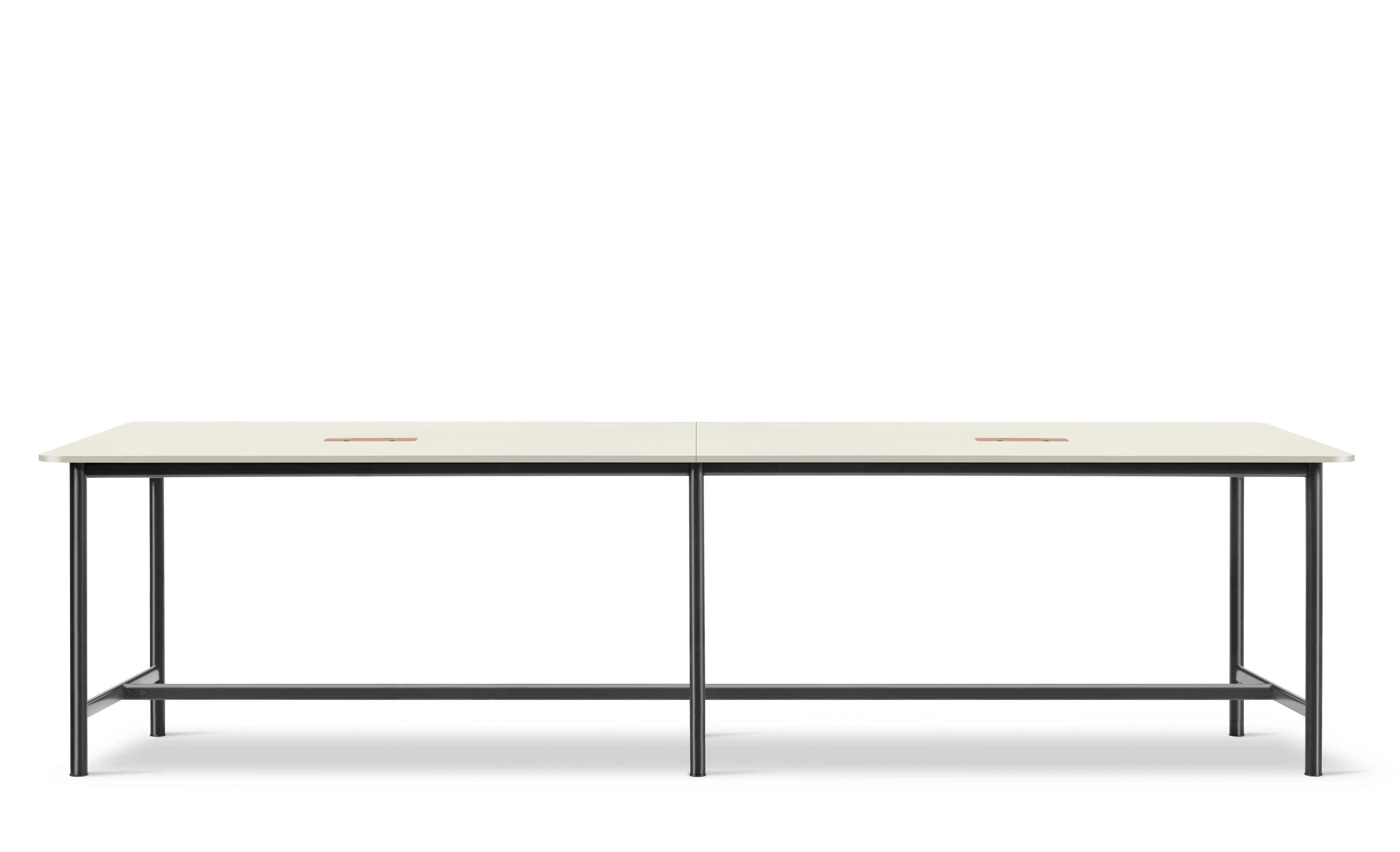 Plan Table Modular (Configuration E) - Really Cotton Cream / Black frame (Height 95 cm)