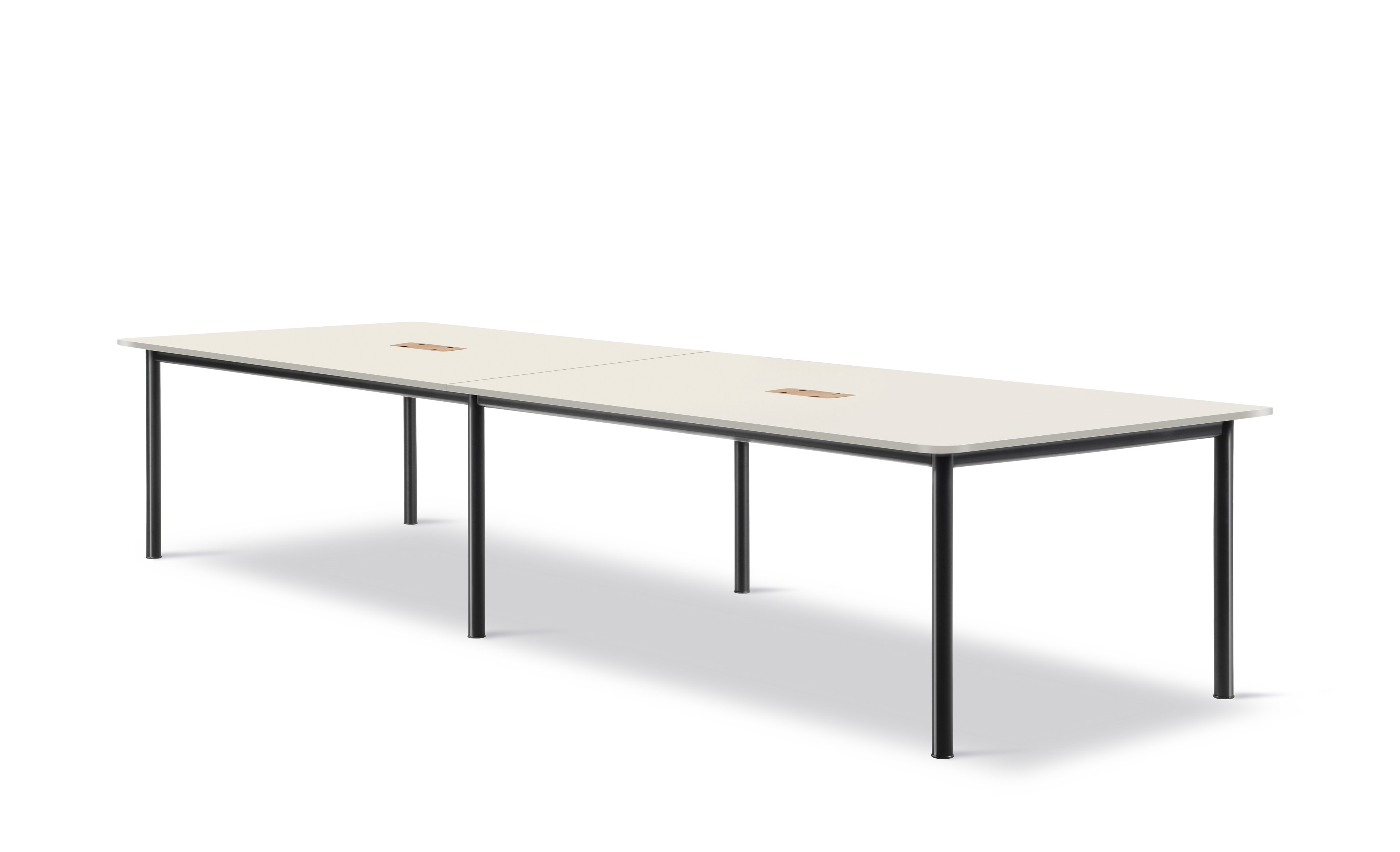 Plan Table Modular (Configuration E) - Really Cotton Cream / Black frame