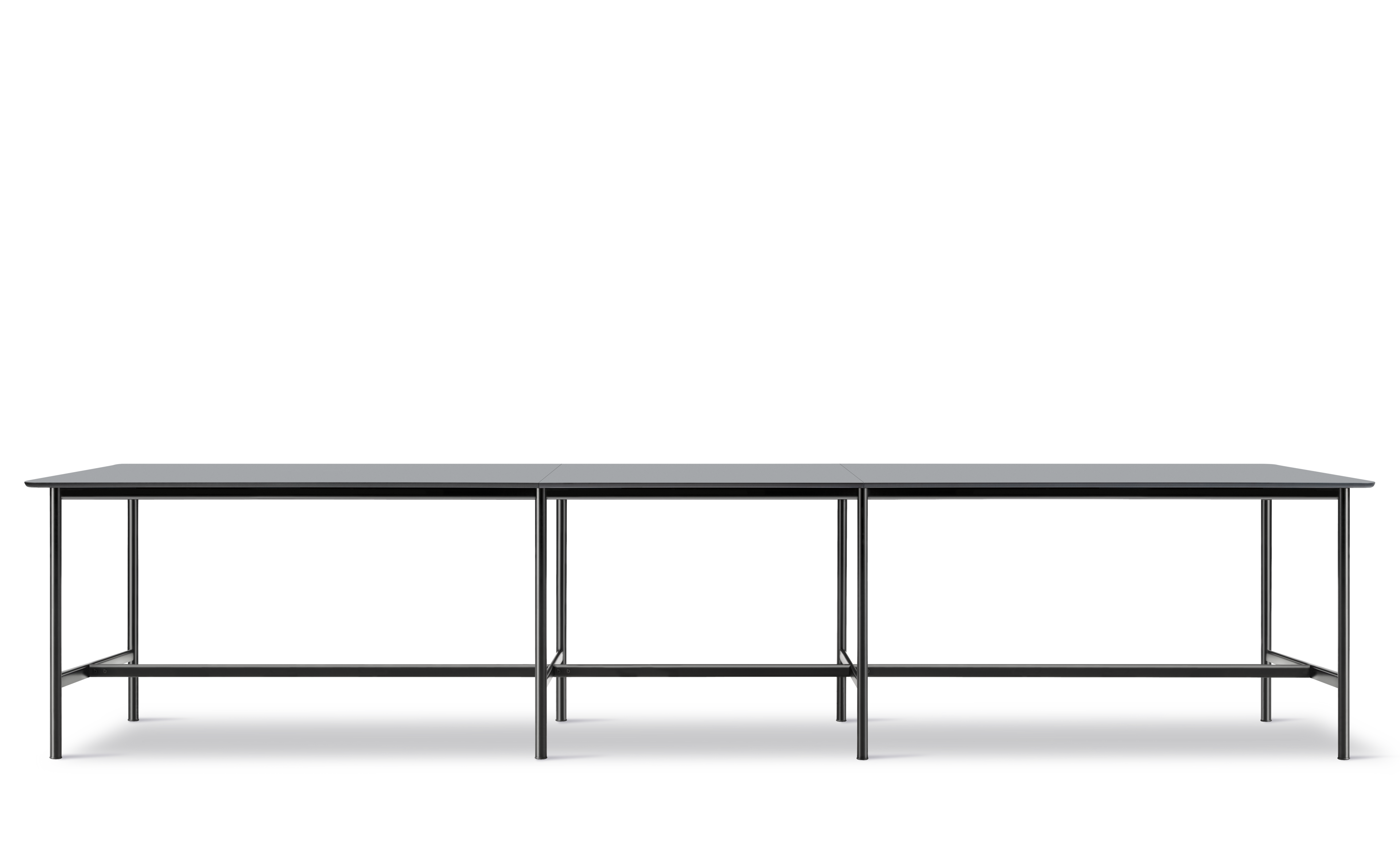 Plan Table Modular (configuration M) - Black Nanolaminat / Black frame (Height 105 cm)