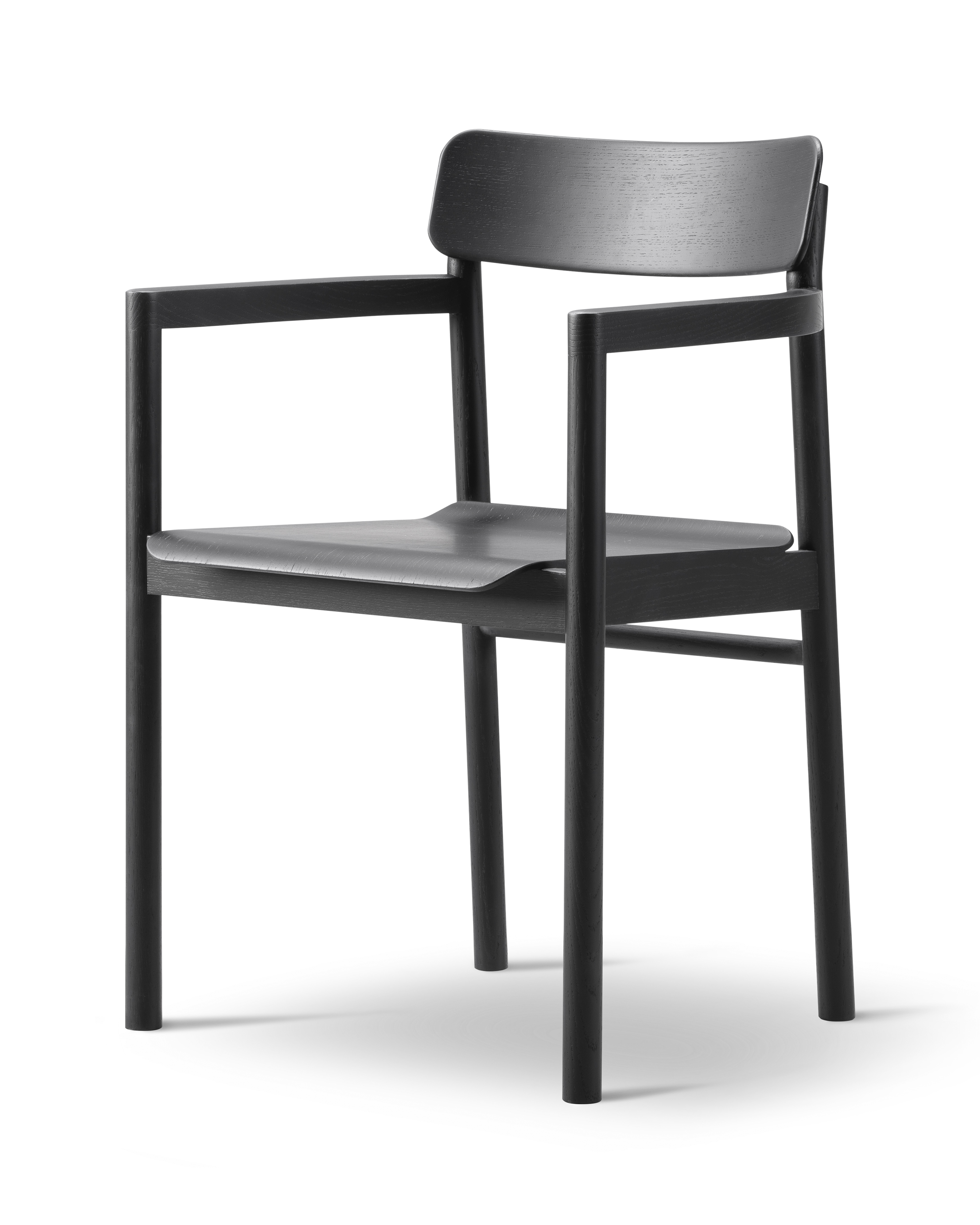 Post Chair - Black lacquered oak