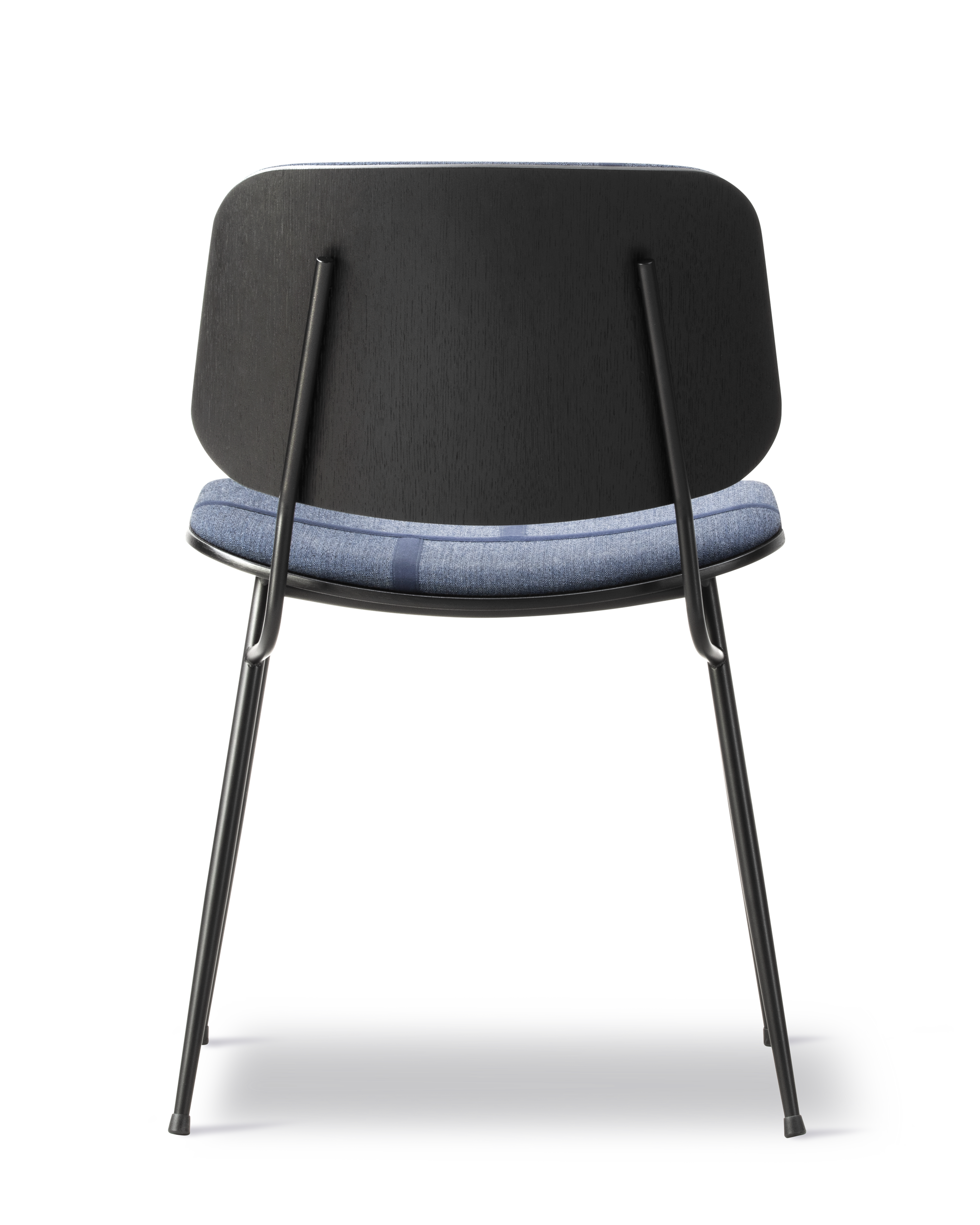 Søborg Chair - Sheworks Ribbon Blue Notes / Black lacquered oak / Black frame