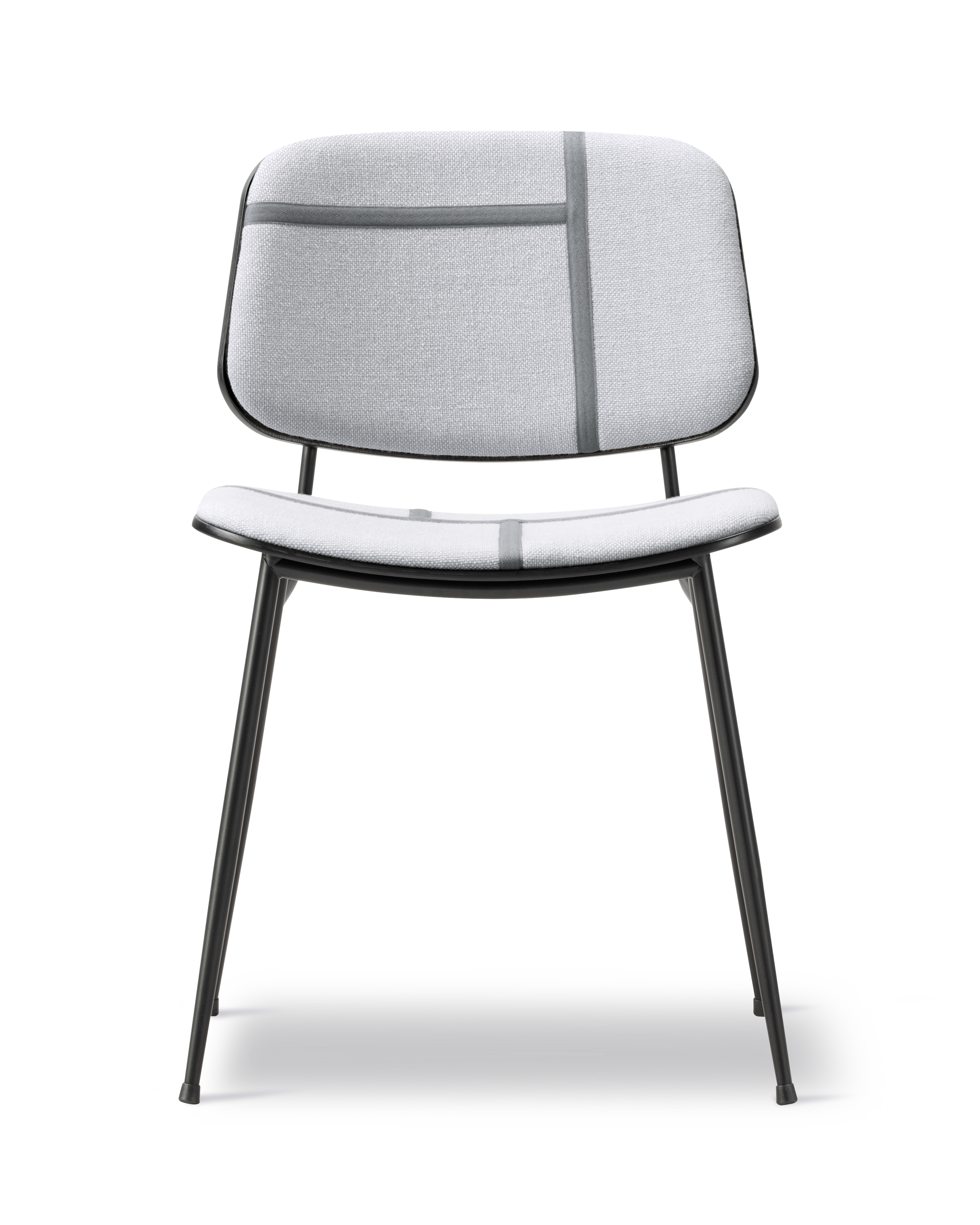 Søborg Chair - Sheworks Ribbon Cool Grey / Sortlakeret eg / Sort stel