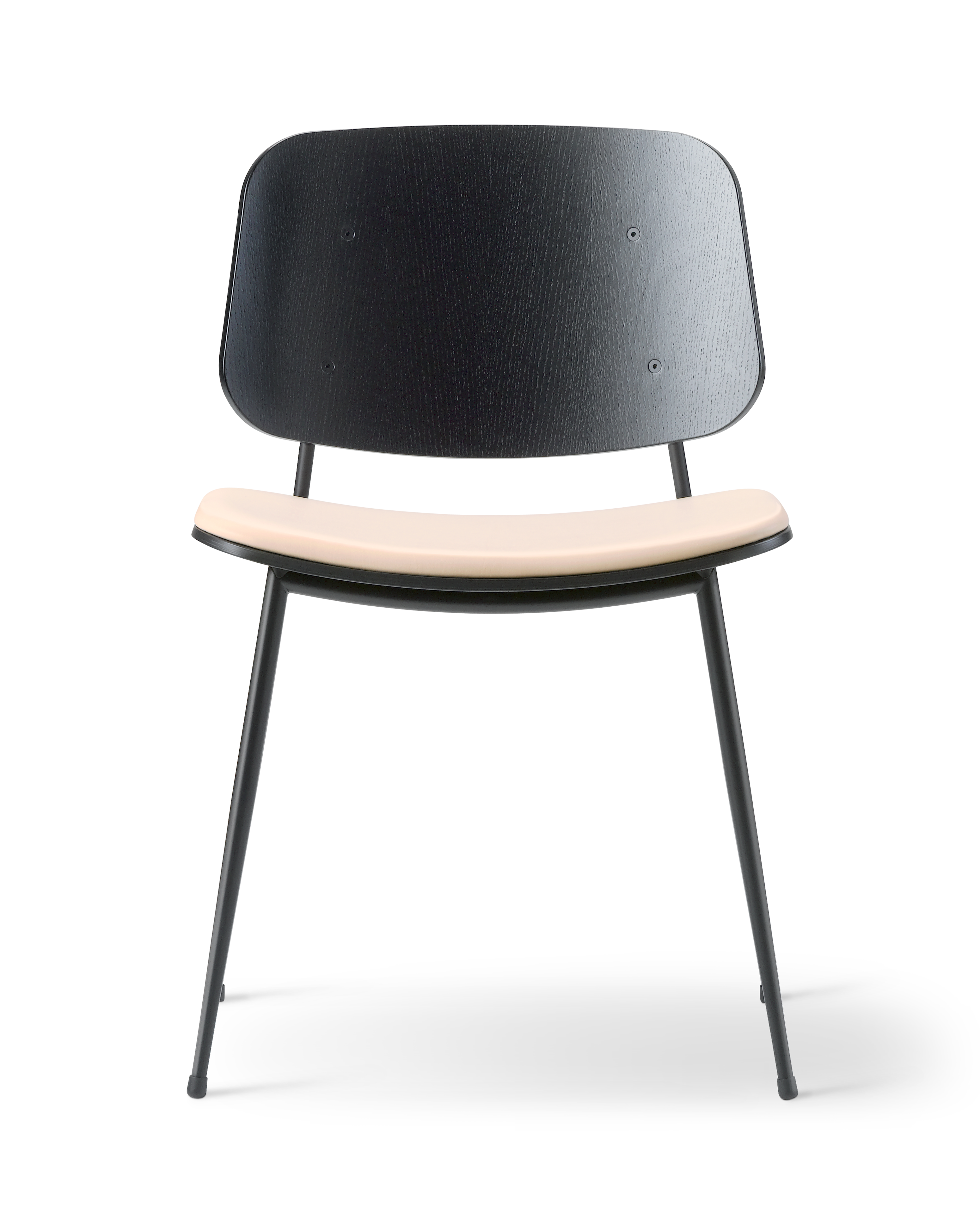 Søborg Chair - Leather 90 Vegeta / Sortlakeret Eg