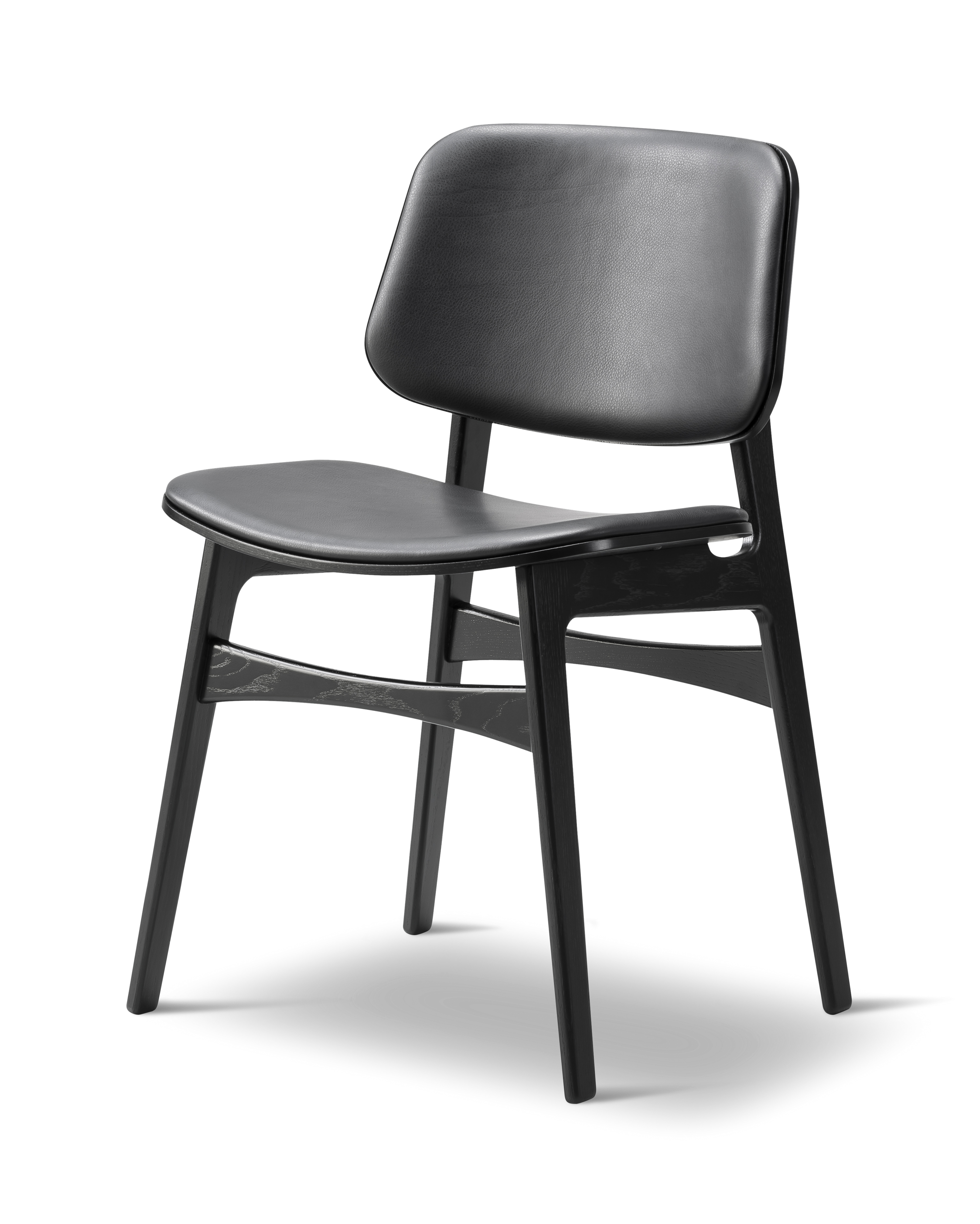 Søborg Chair - Leather 88 Primo / Black lacquered oak