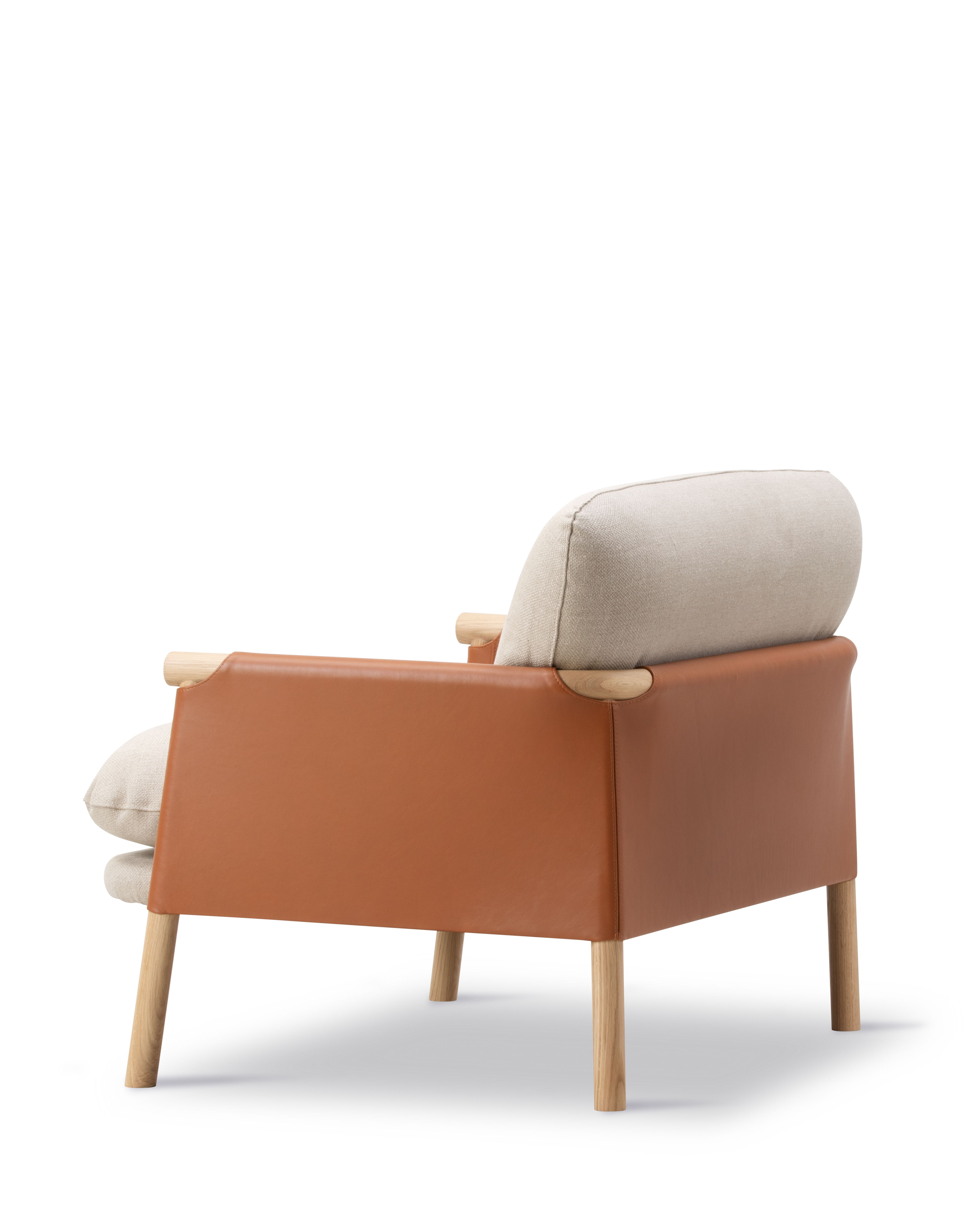 Savannah Lounge Chair - Læder 95 Max / Grand Linen 0024 / Eg lys olie