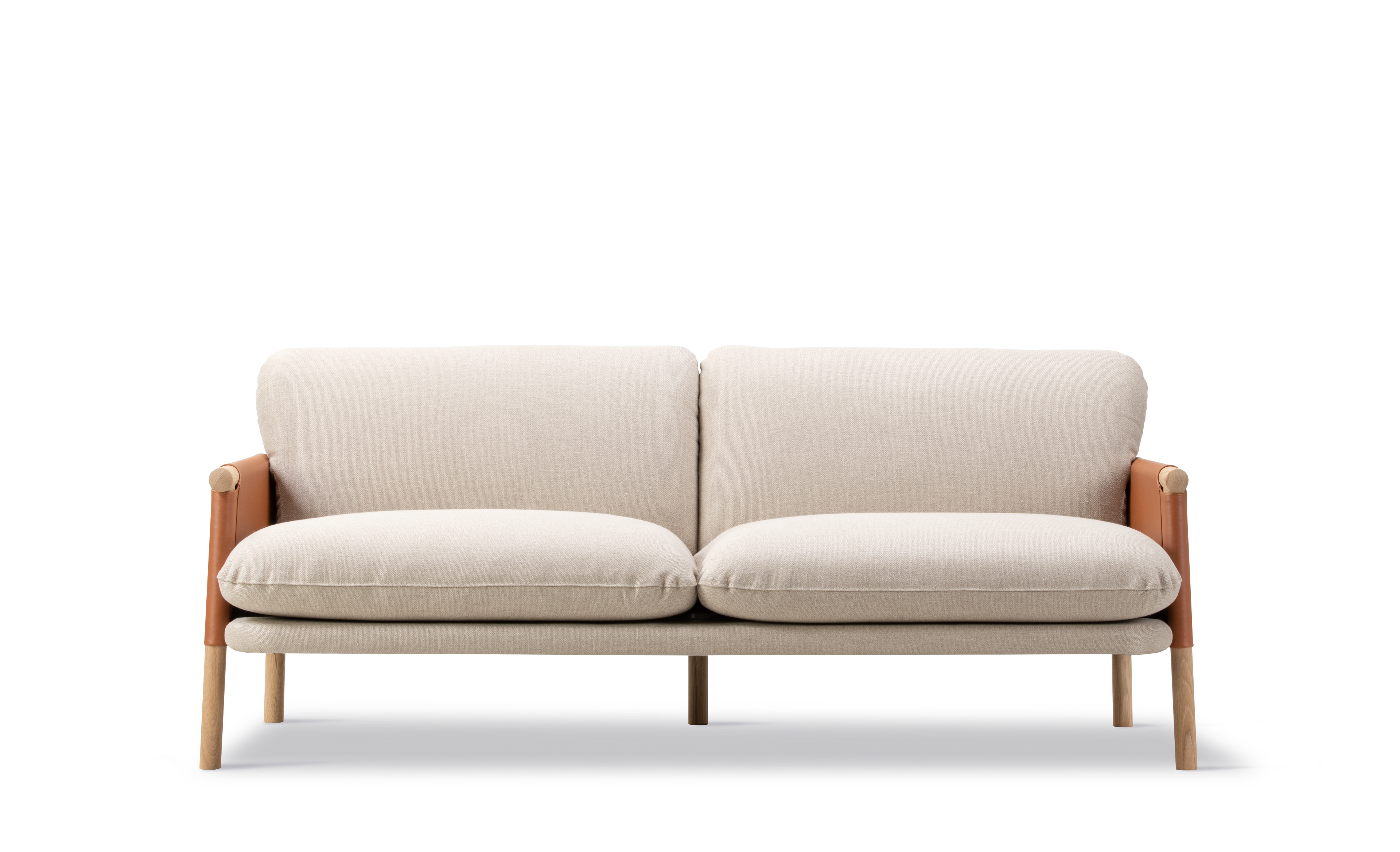 Savannah Sofa - Læder 95 Max / Grand Linen 0024 / Eg lys olie