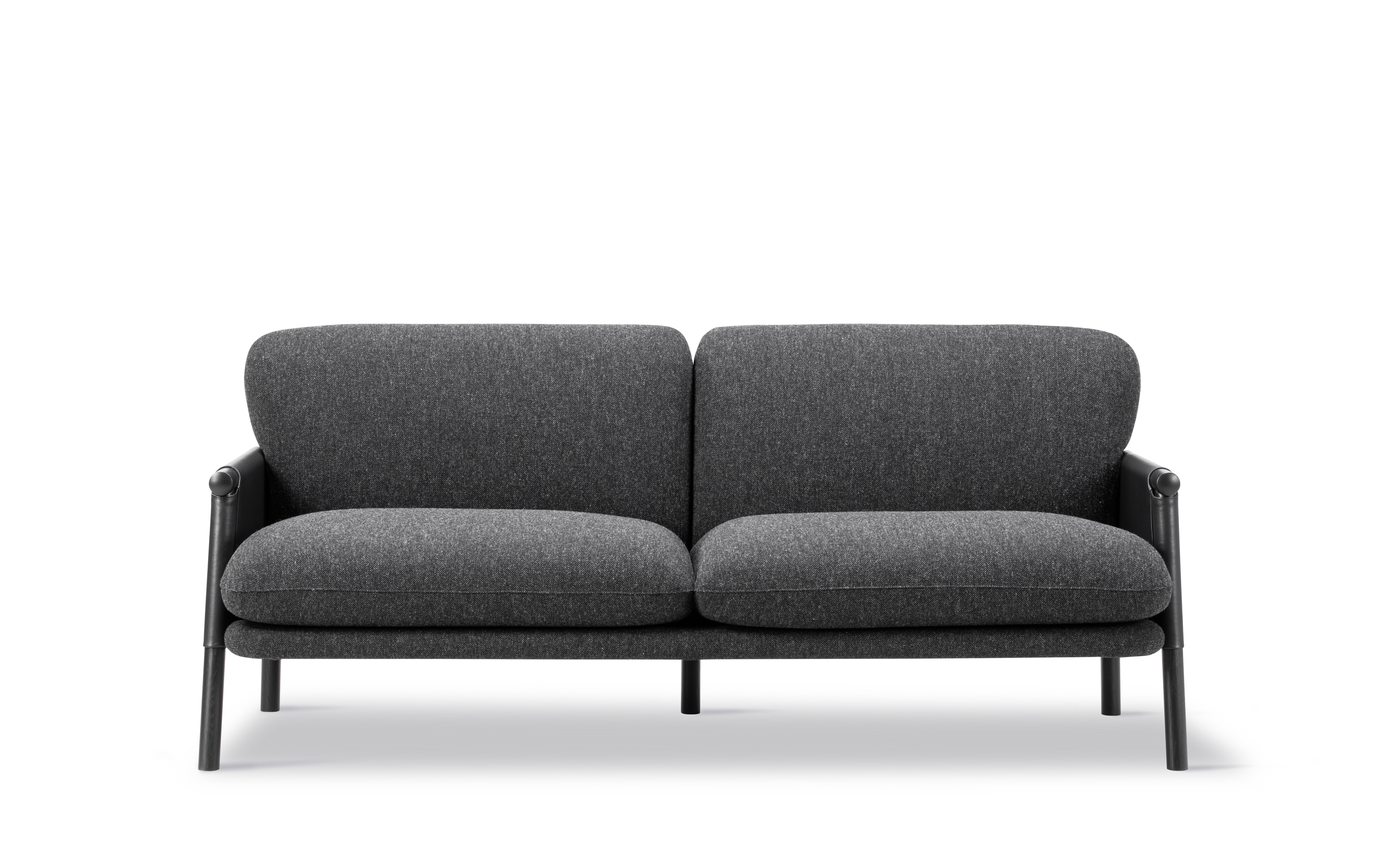 Savannah Sofa - Leather 98 Max / Hallingdal 180 / Black lacquered oak