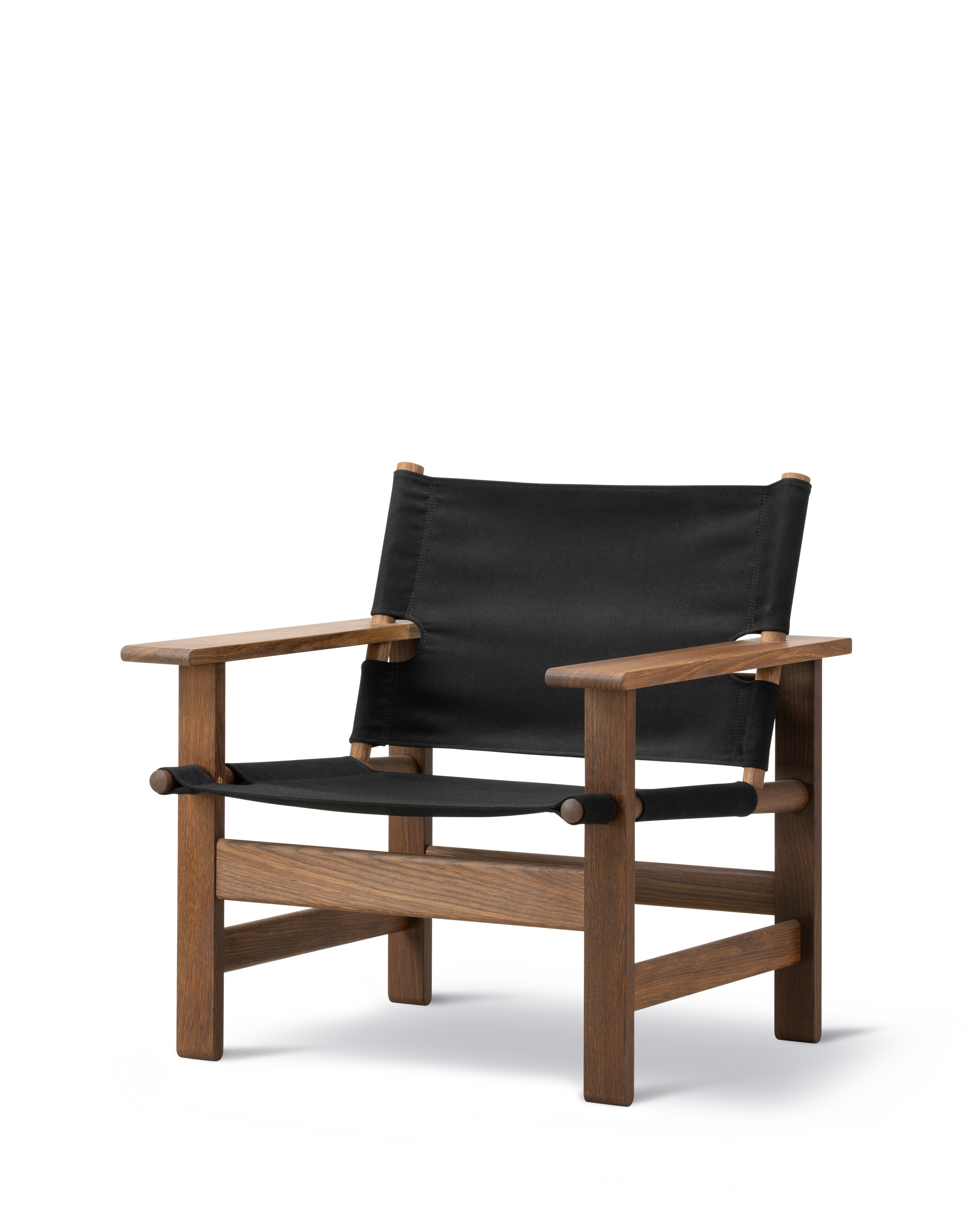 The Canvas Chair - Black Canvas / Smoked oak