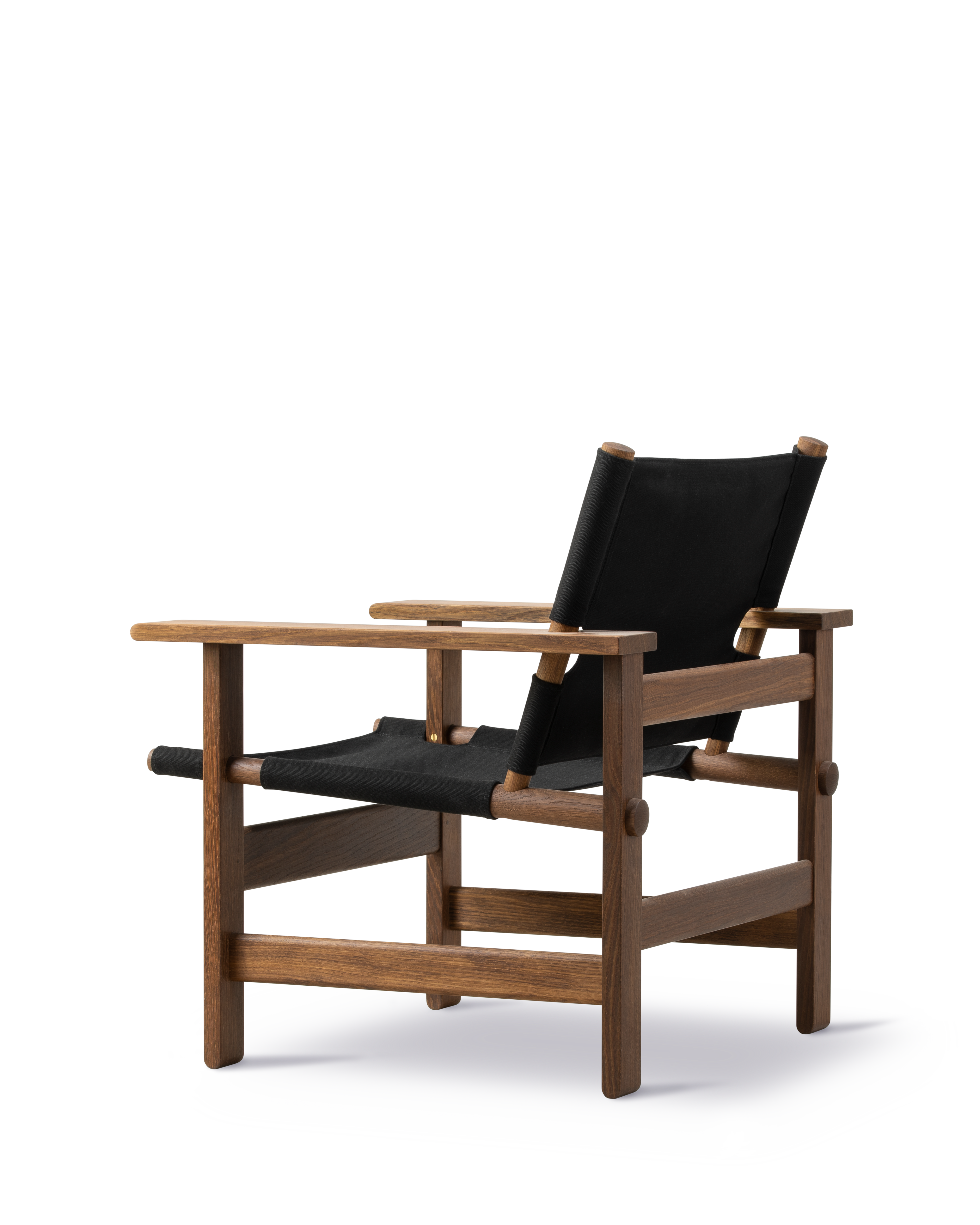 The Canvas Chair - Black Canvas / Smoked oak