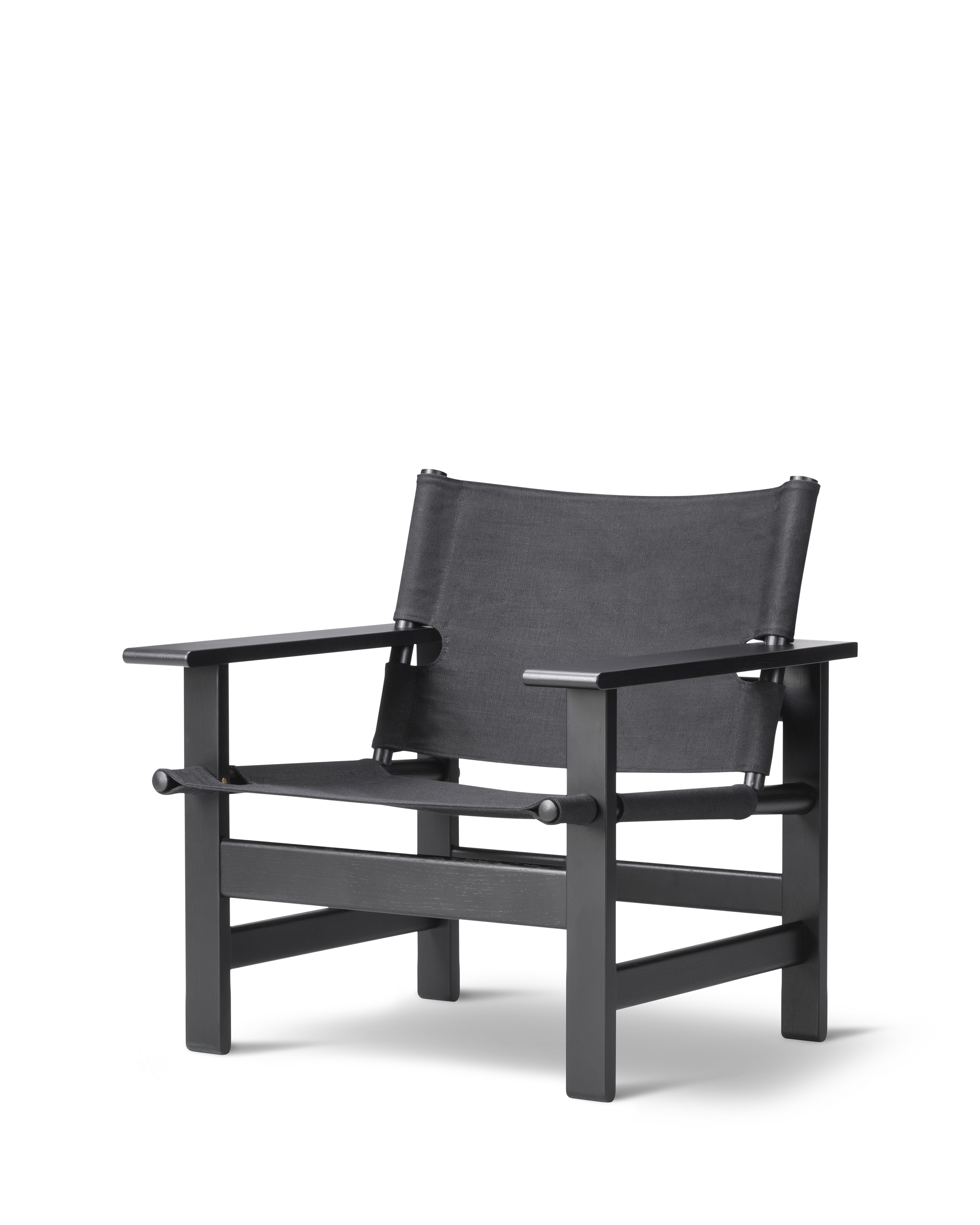 The Canvas Chair - Black Canvas / Black lacquered oak