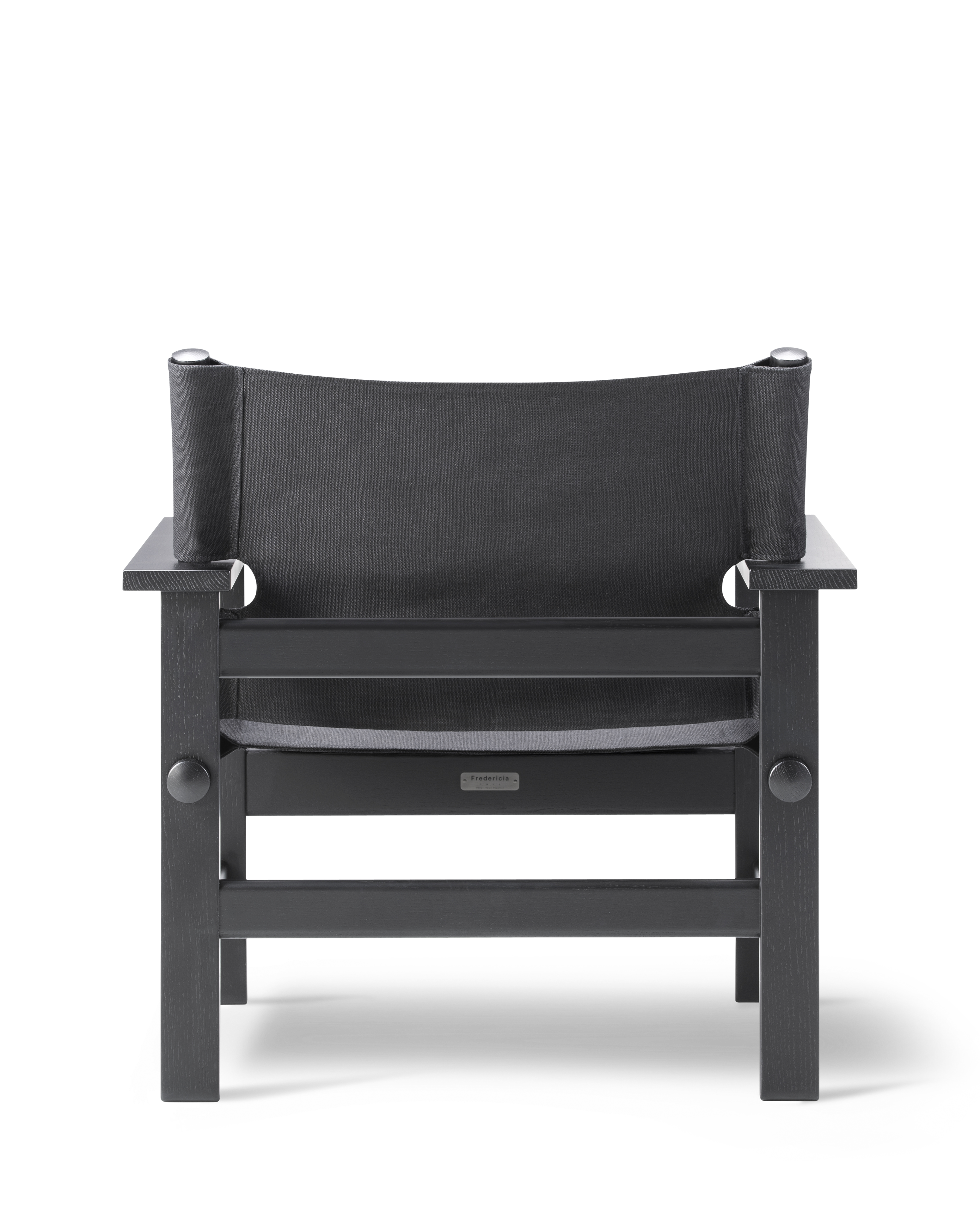 The Canvas Chair - Black Canvas / Black lacquered oak