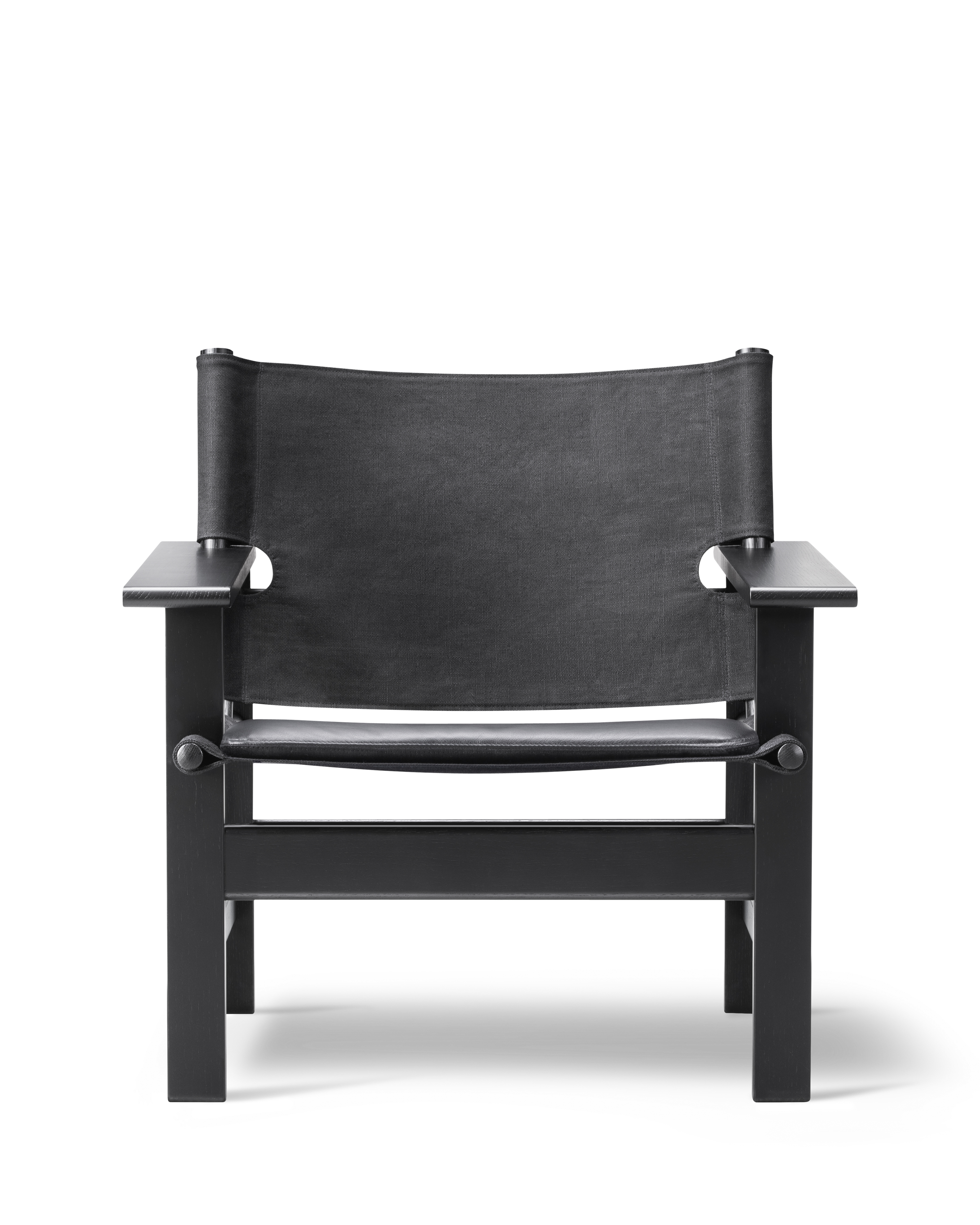 The Canvas Chair - Black Canvas / Black lacquered oak